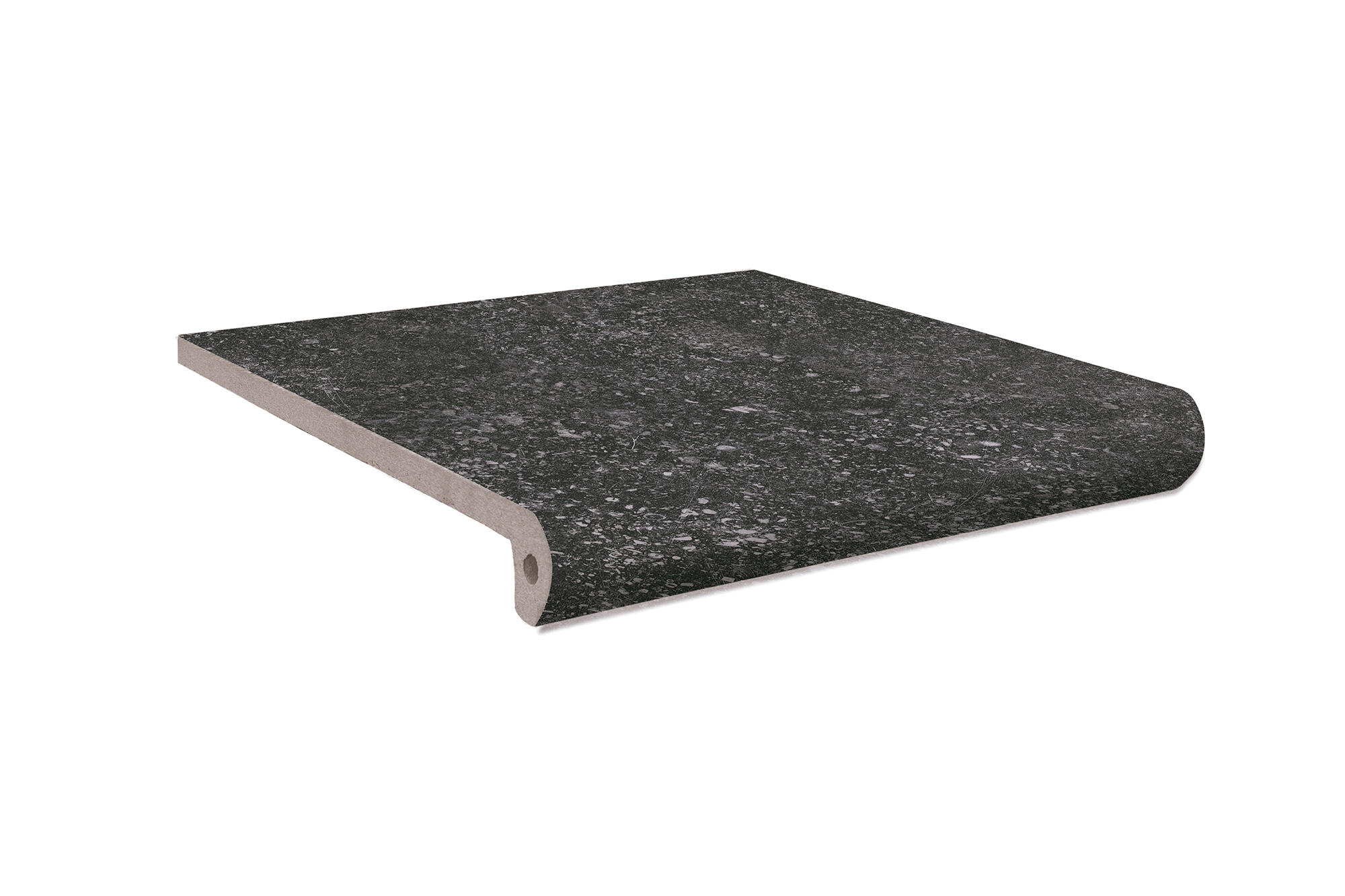 Peldaño extrusionado ardenas efecto piedra antracita 33x33cm espesor 13mm