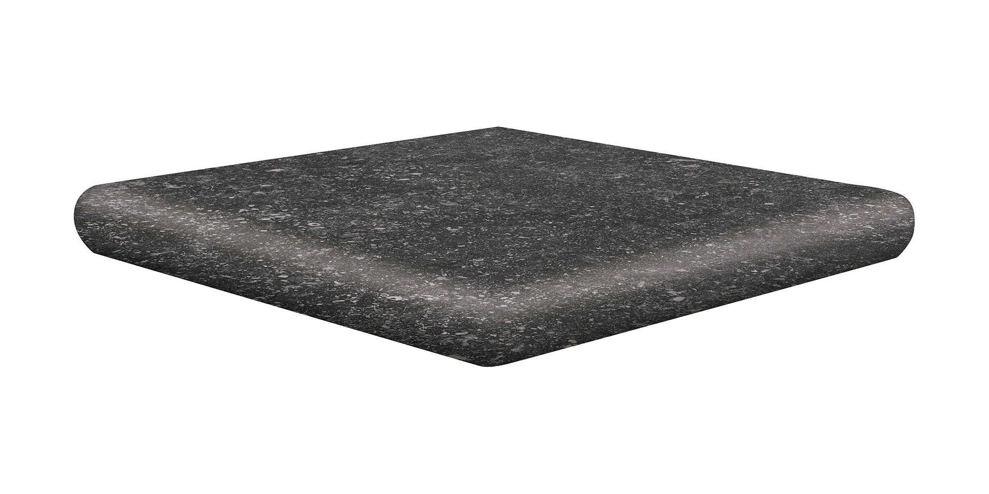 Peldaño extrusionado ardenas efecto piedra negro 33x33cm espesor 14mm