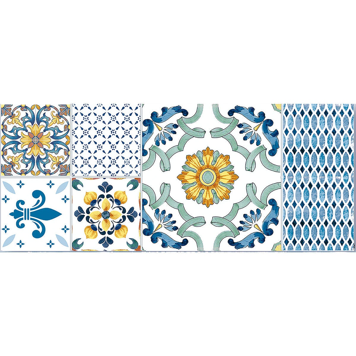 Piastrella da rivestimento interno 25 x 60 cm Sp. 8 mm Weiss Decoro in ceramica smaltato multicolore lucido 1.5 mq - 6