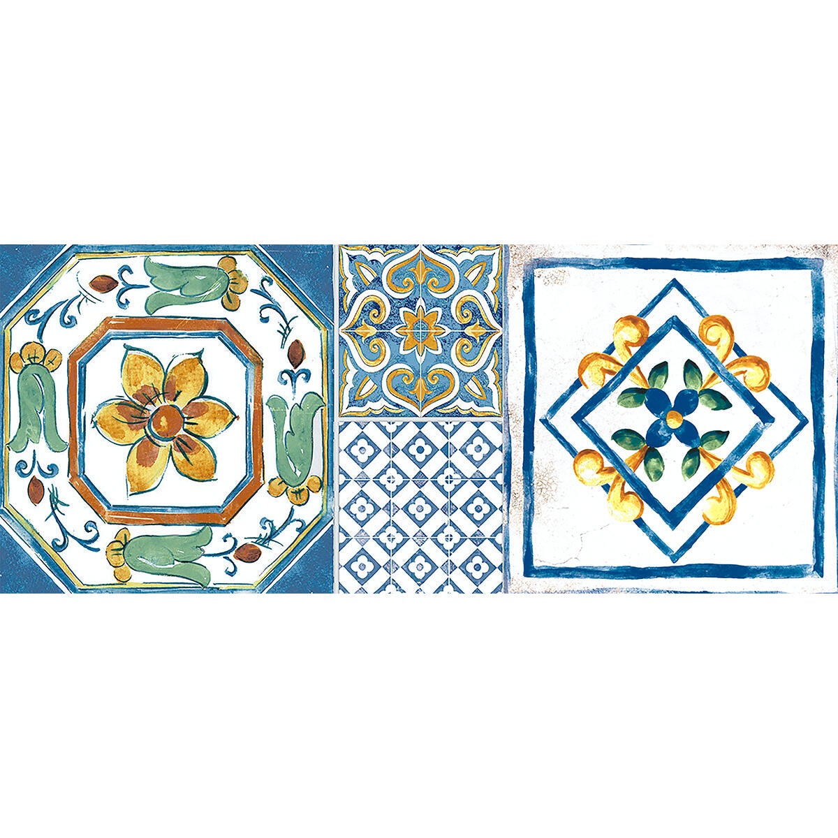 Piastrella da rivestimento interno 25 x 60 cm Sp. 8 mm Weiss Decoro in ceramica smaltato multicolore lucido 1.5 mq - 5