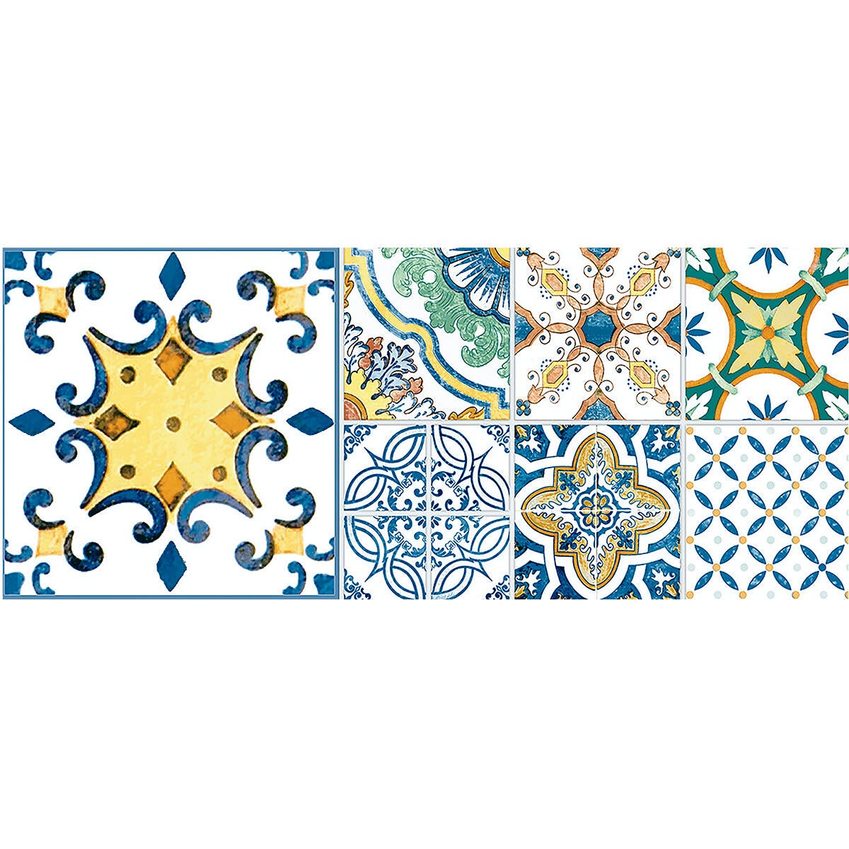 Piastrella da rivestimento interno 25 x 60 cm Sp. 8 mm Weiss Decoro in ceramica smaltato multicolore lucido 1.5 mq - 3