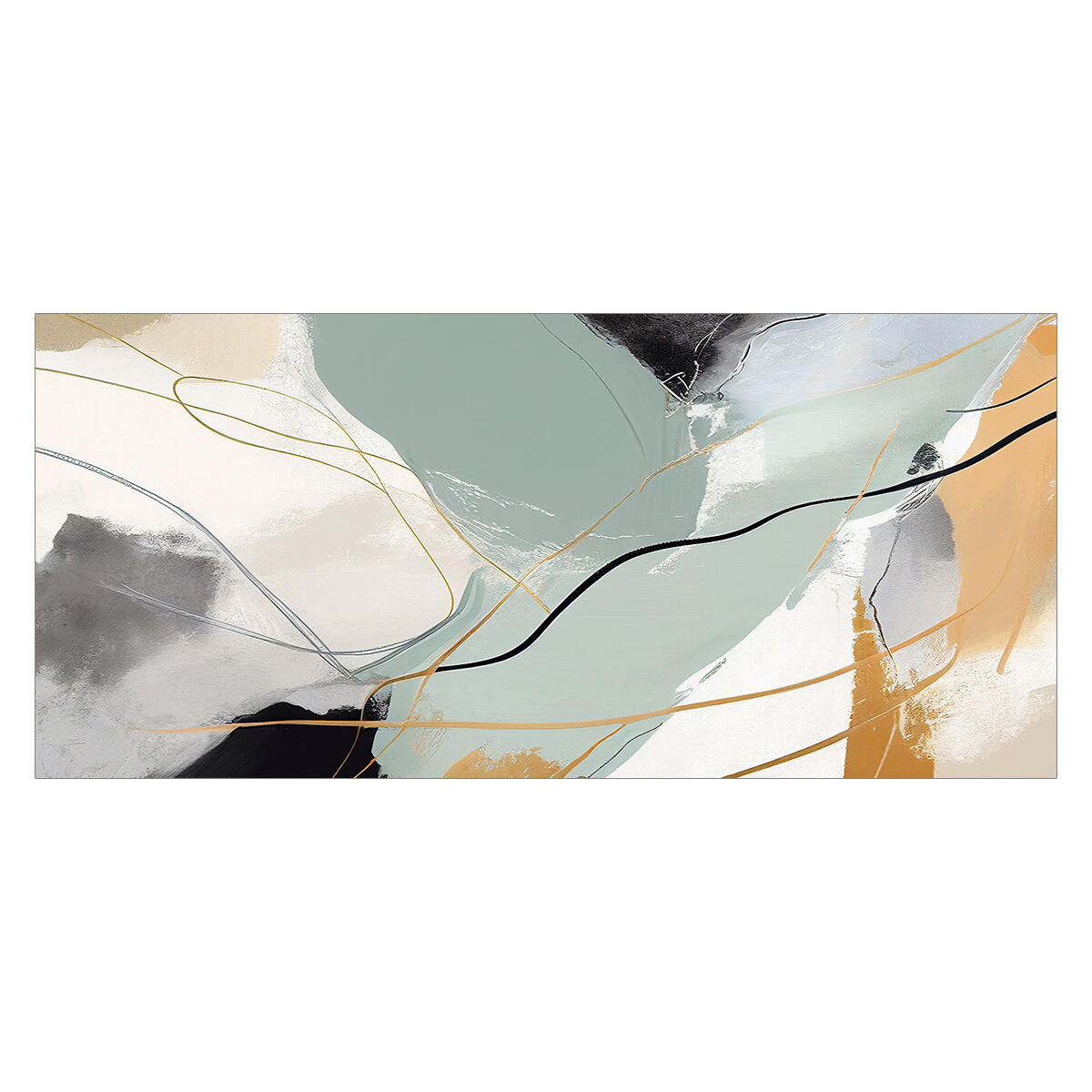 Quadro su tela Paint spots, multicolore 143 x 65 cm - 3