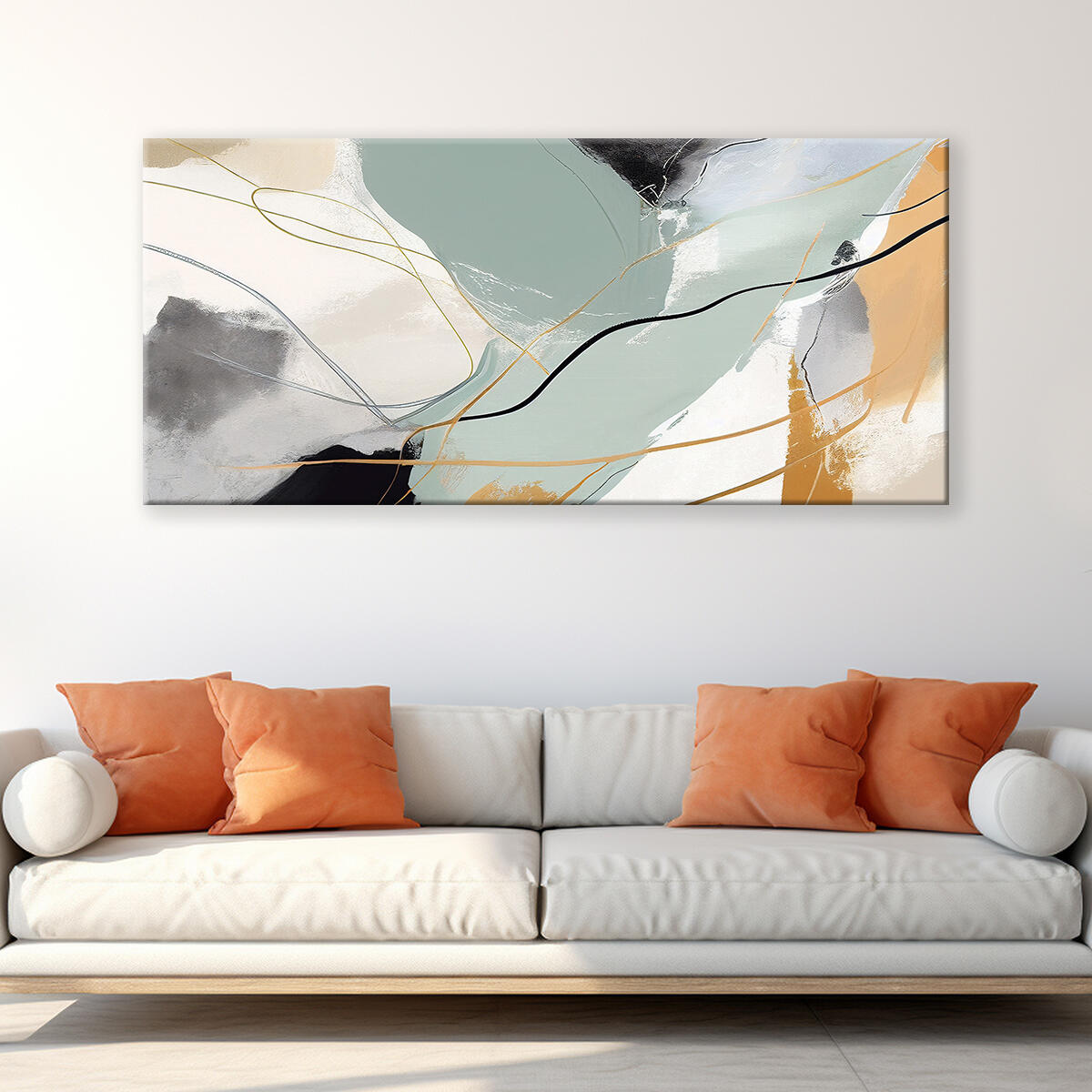 Quadro su tela Paint spots, multicolore 143 x 65 cm - 2