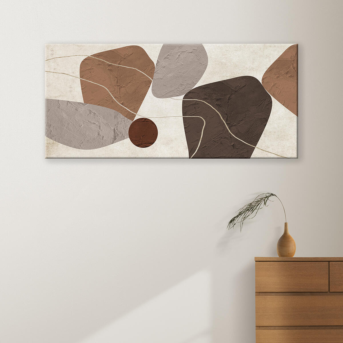 Quadro su tela Abstract polygon, multicolore 143 x 65 cm - 2