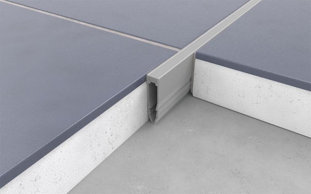 Joint de fractionnement 8x35mm en PVC gris, longueur de 2.5m