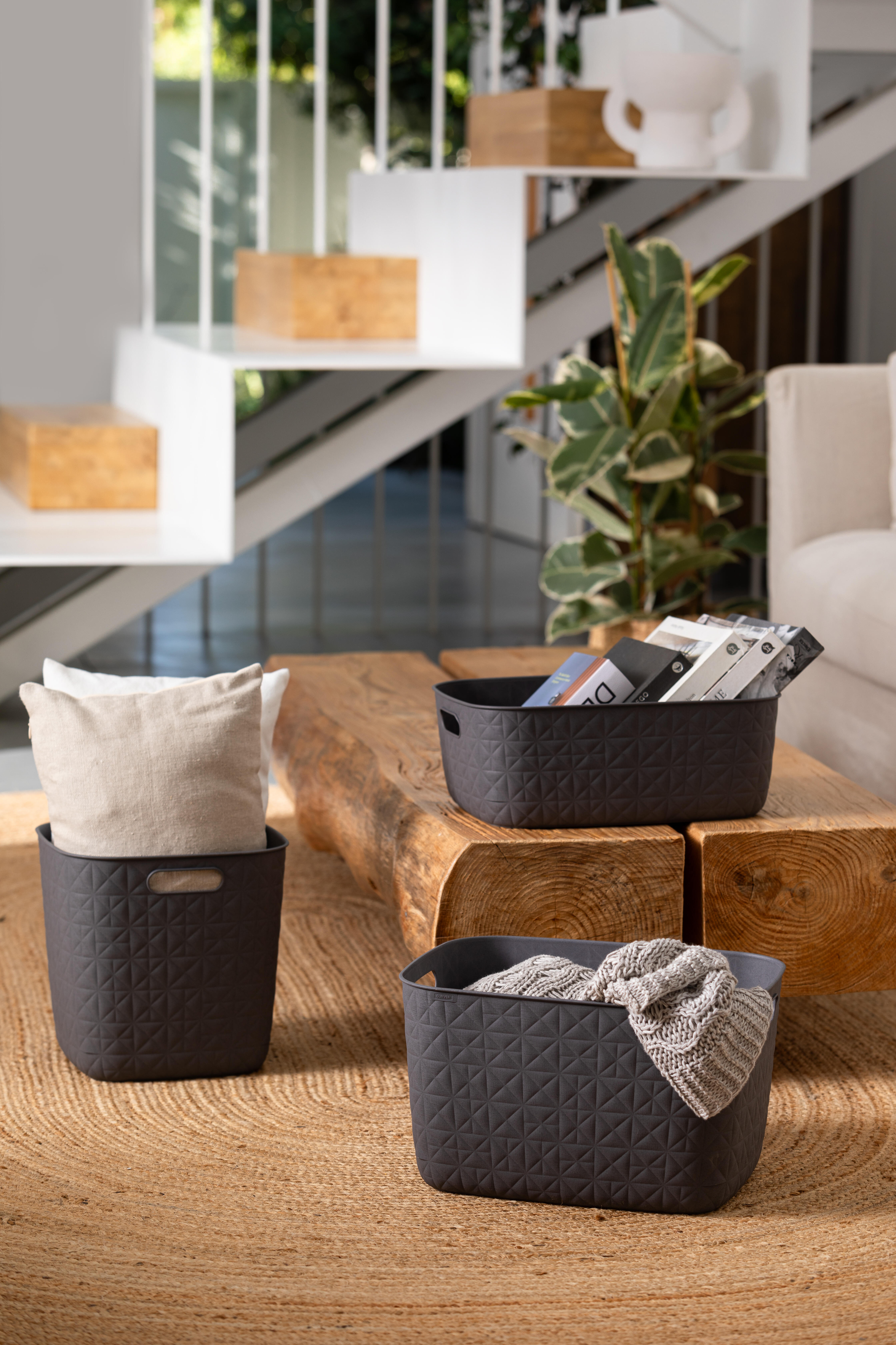 Cesto 12,5 lt 37,9x29,2x14,3 cm cinzento escuro Softex - 2