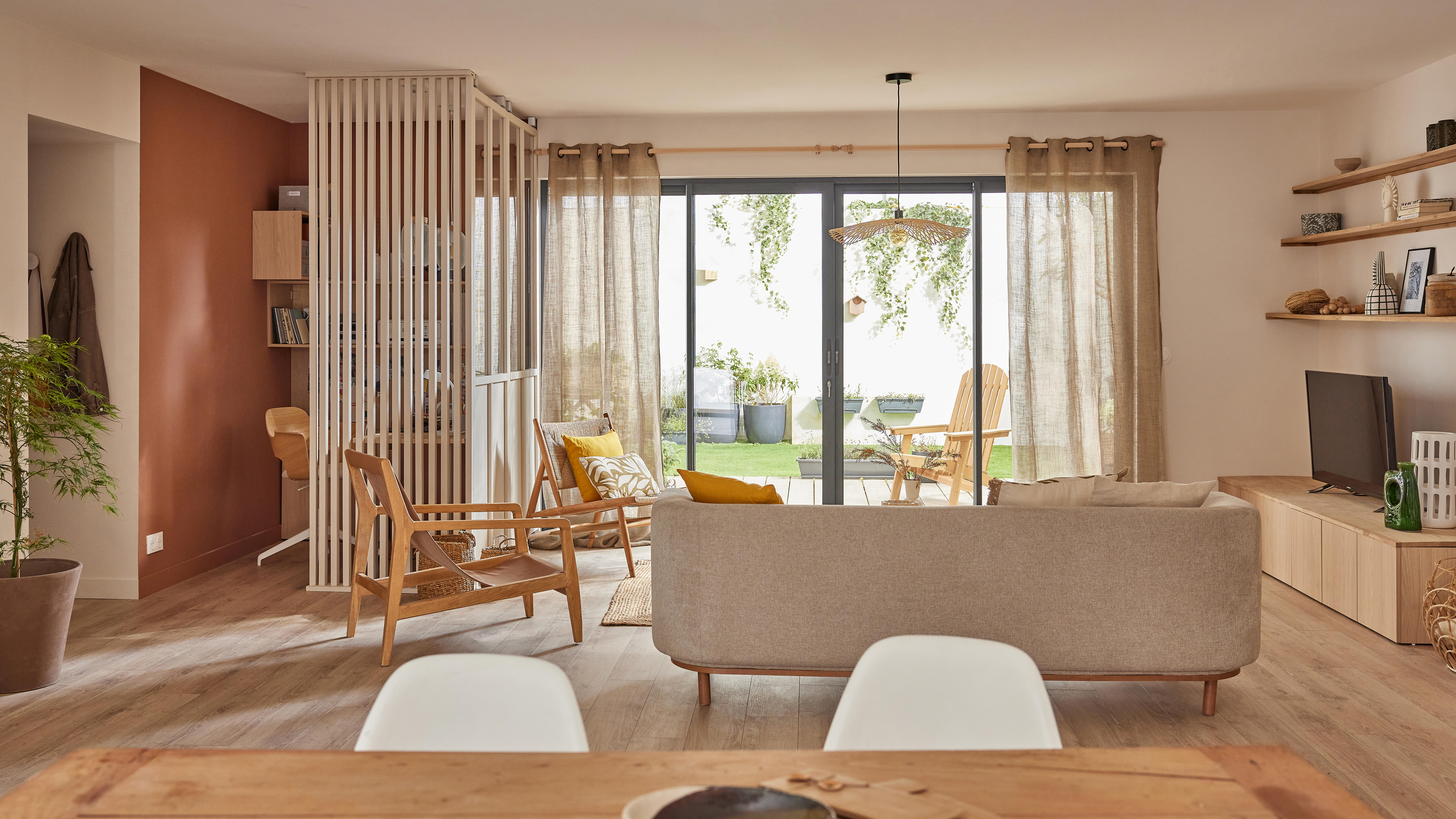 Candeeiro de teto suspenso E27 d 70 cm 1 luz bambo natural Inspire Pizzi - 23