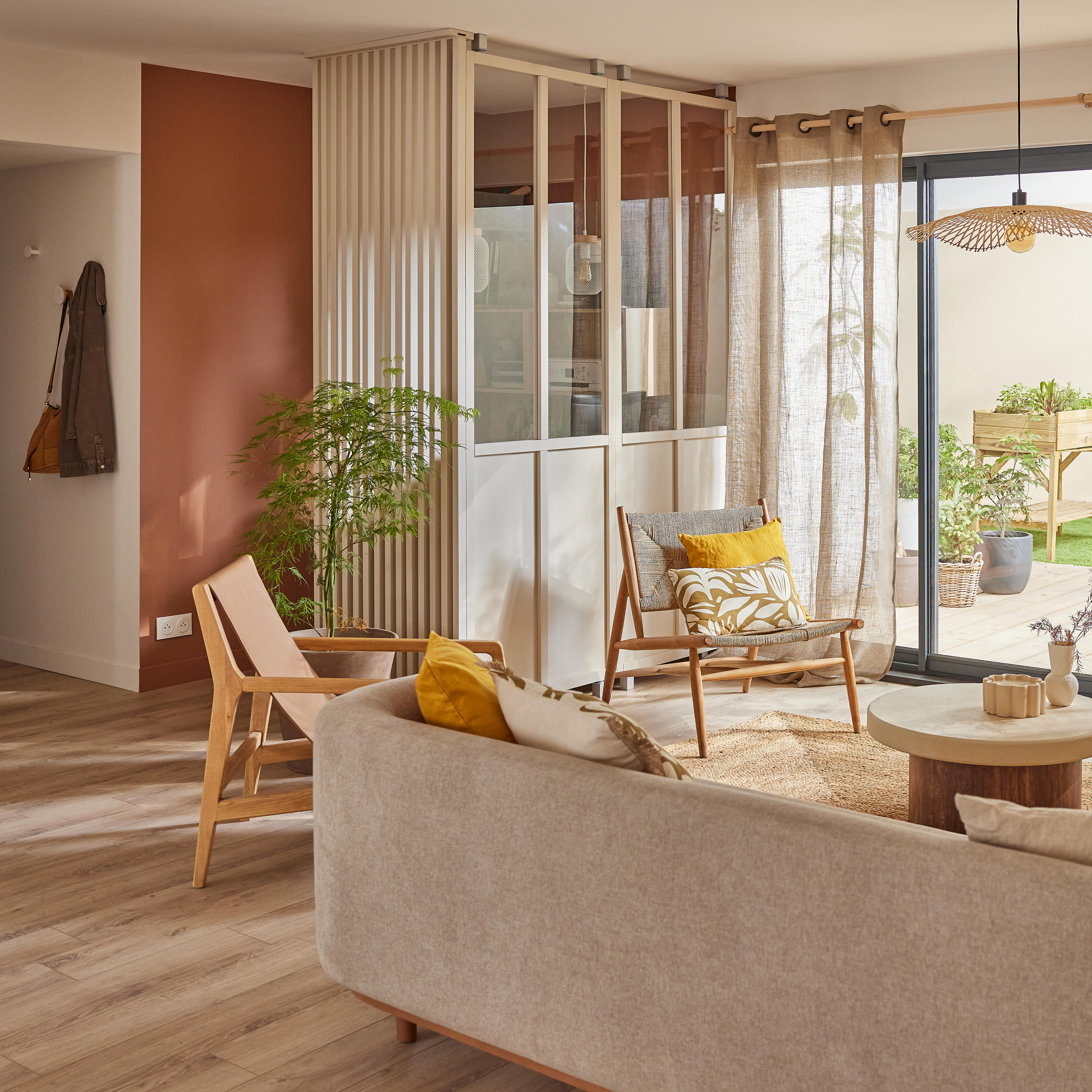 Candeeiro de teto suspenso E27 d 70 cm 1 luz bambo natural Inspire Pizzi - 22