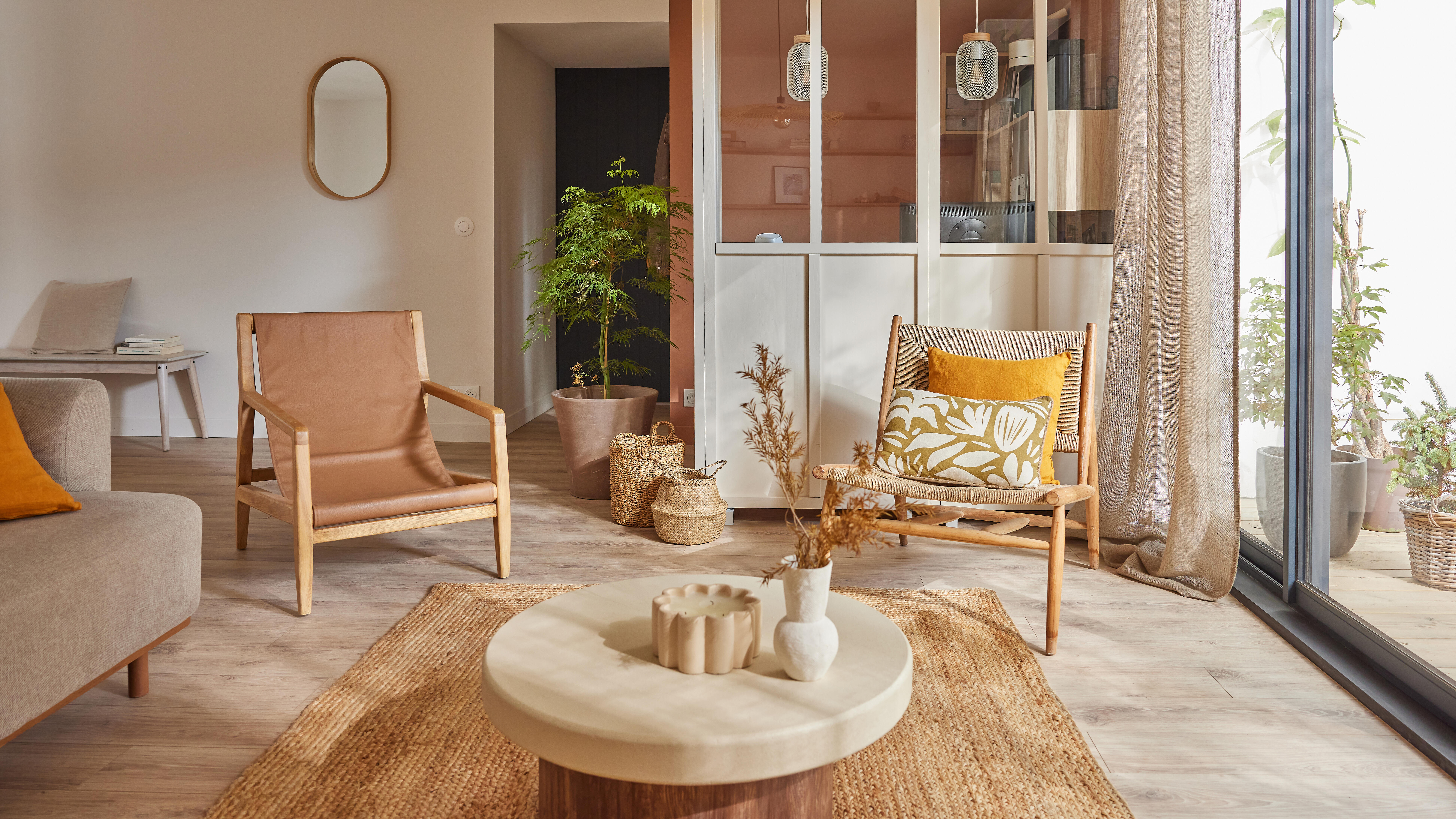 Espelho decorativo com moldura Madeira recoberta 42x72 cm - 3