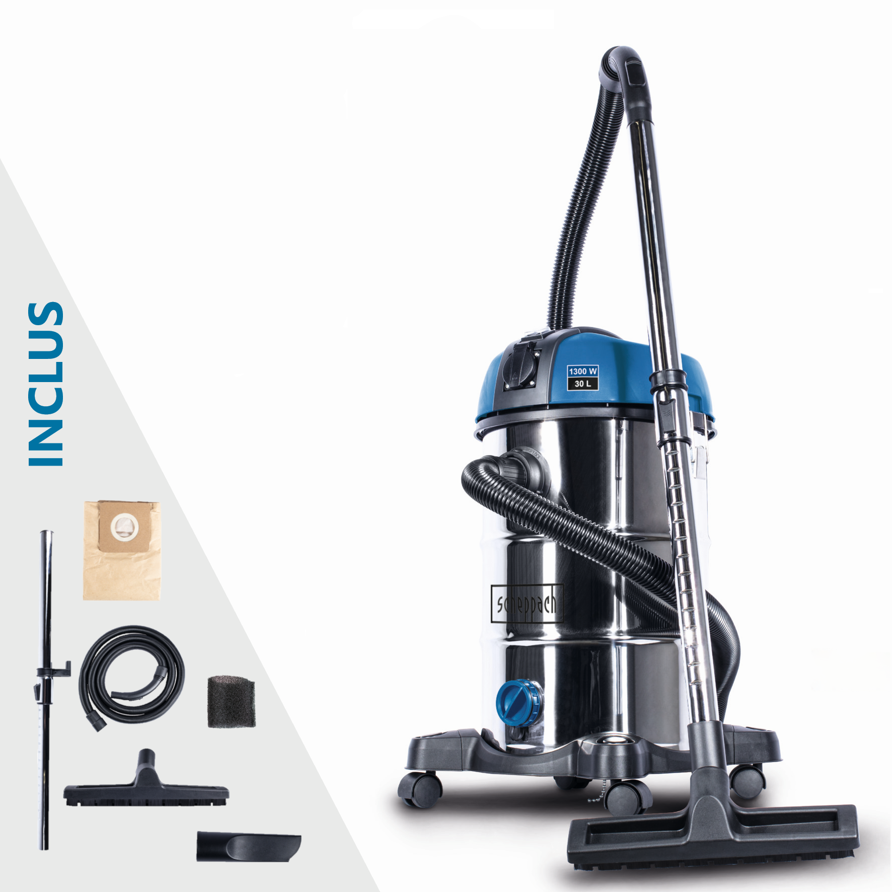Aspirateur eau et poussières 30L NTS30 SCHEPPACH Leroy Merlin