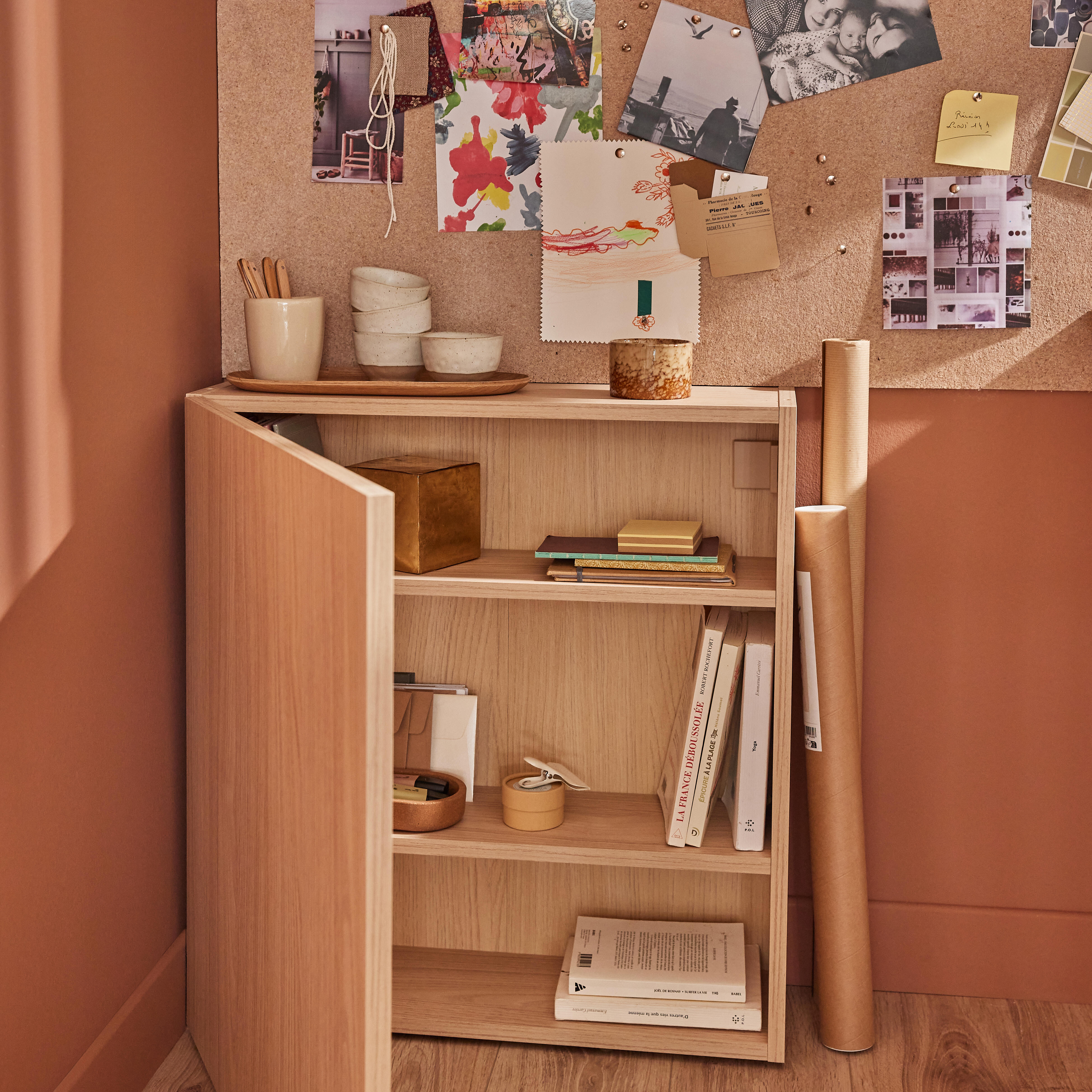 Porta de móvel de bater Spaceo Evo'M Riga castanho 59.7x 1.8X 63.7 cm - 7