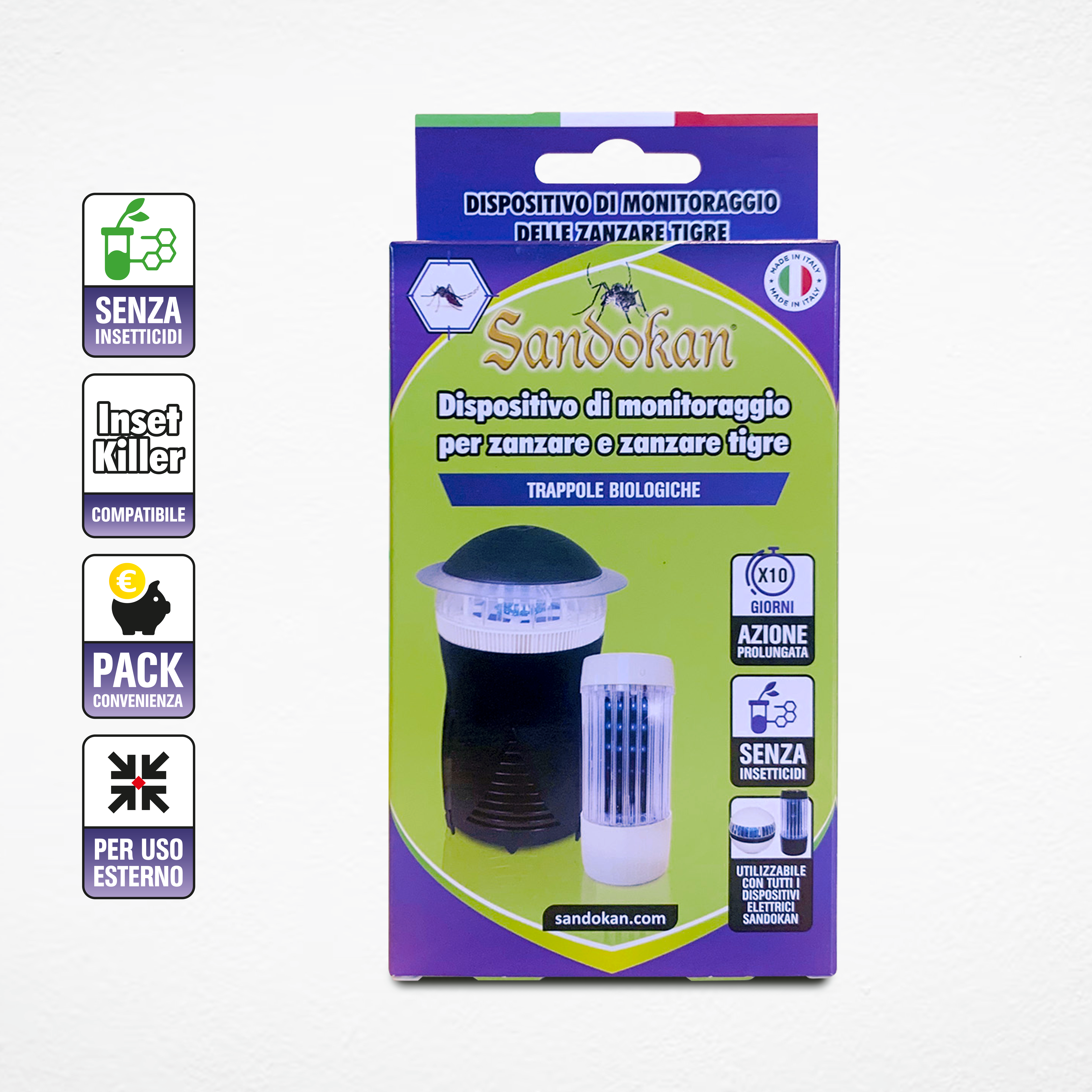 Ricambio per elettrosterminatore ricarica per zanzare SANDOKAN, 4 pezzi - 4