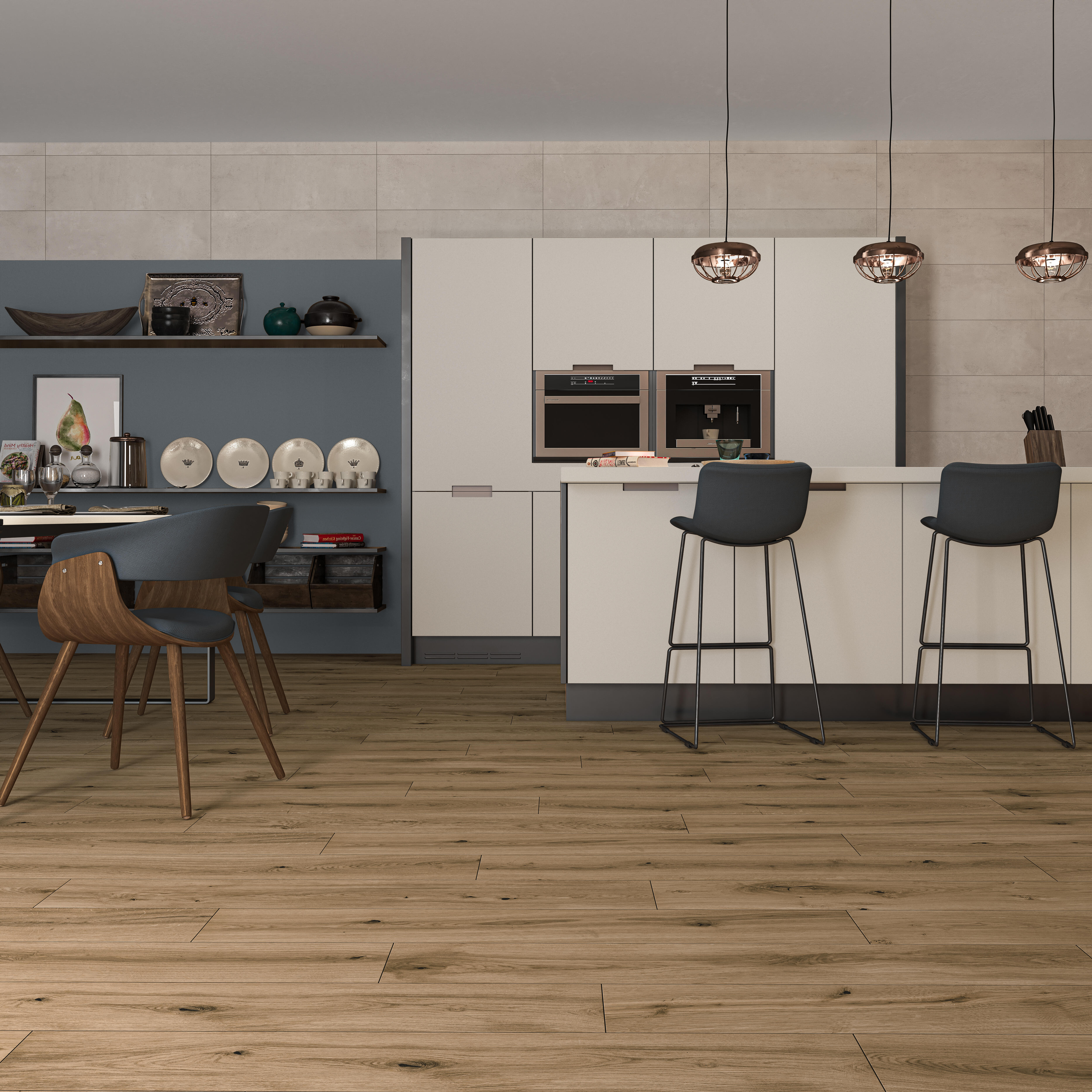 Suelo/Azulejo porcelánico Dynamic efecto madera natural 20x120 cm C1 - 2