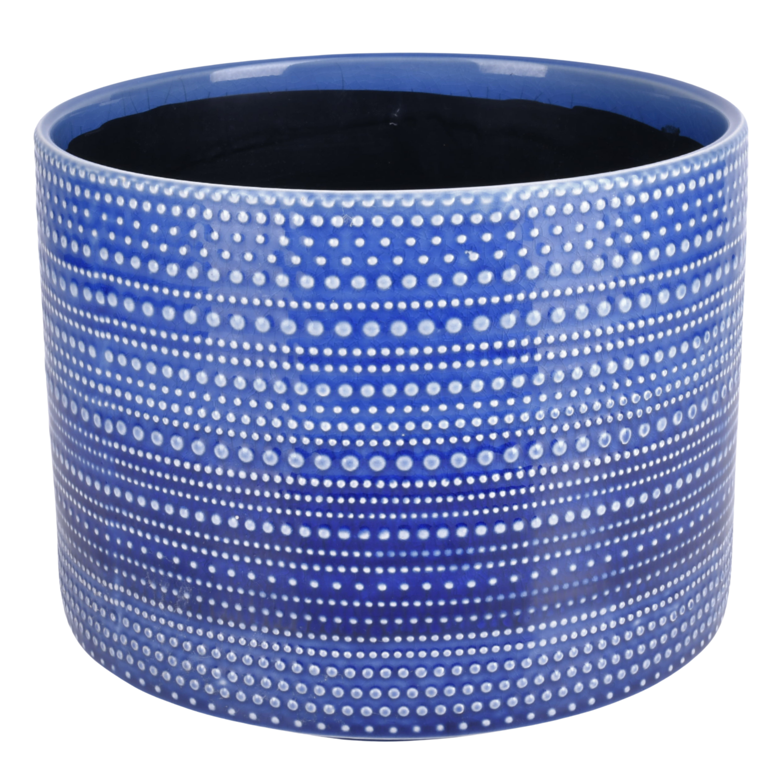 Osłonka doniczki ceramiczna Tresillo 27cm niebieska DHG