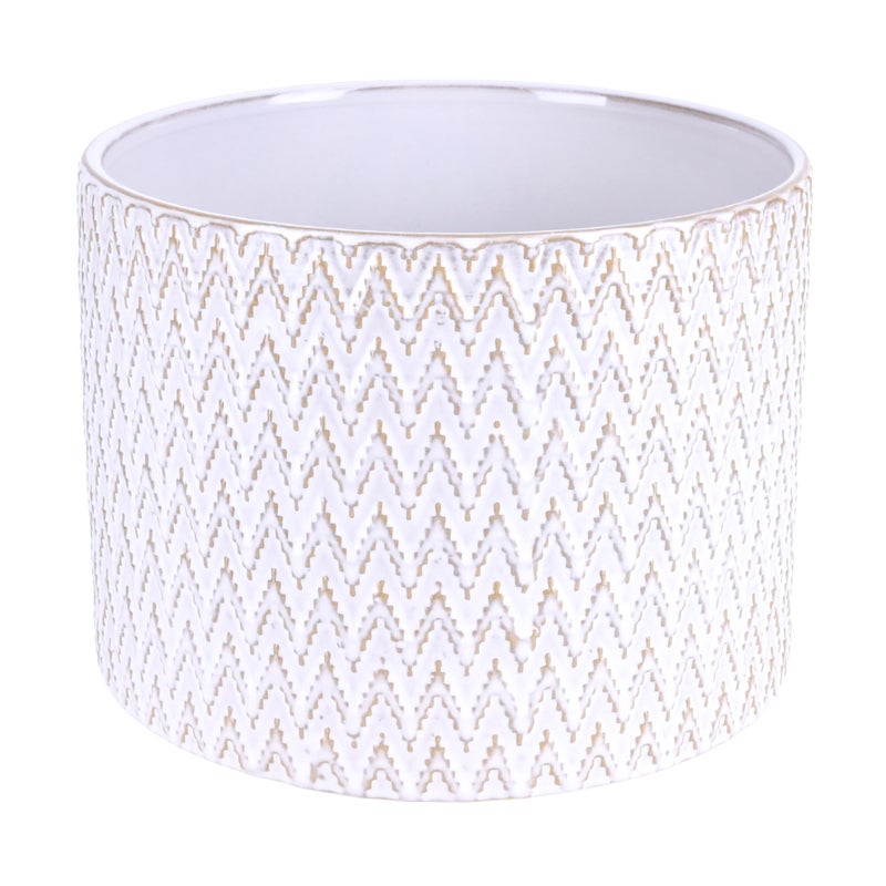 Osłonka doniczki ceramiczna Kali 14cm ecru DHG