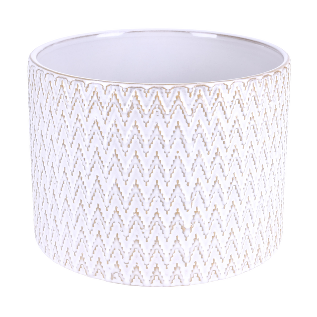 Osłonka doniczki ceramiczna Kali 14cm ecru DHG