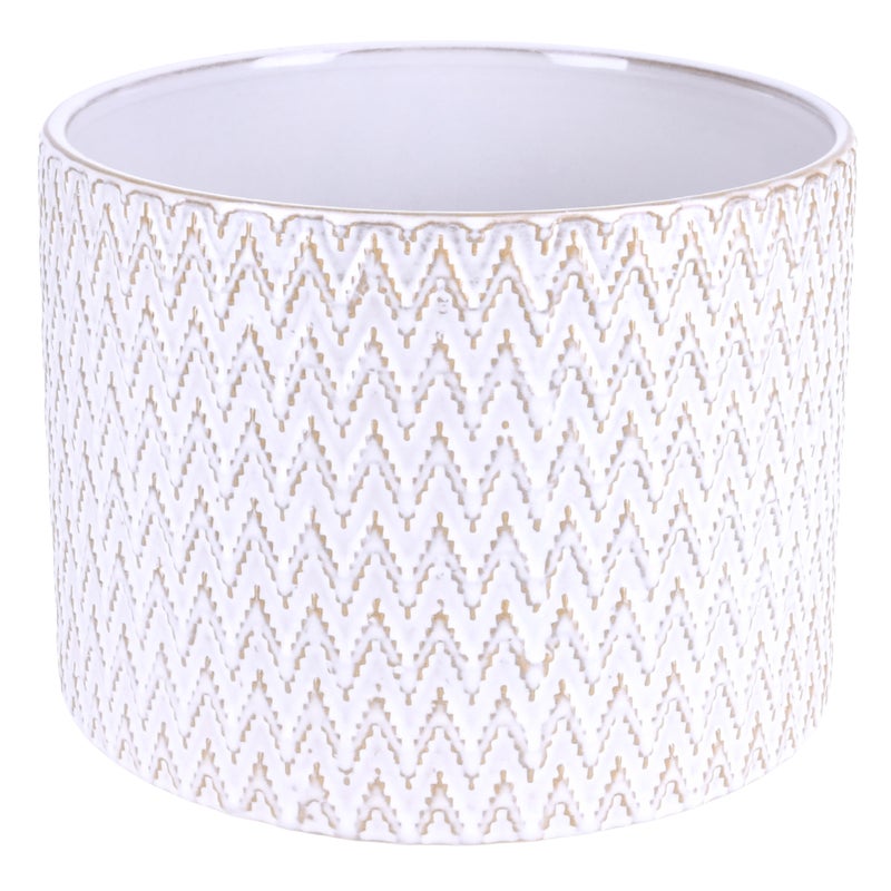 Osłonka doniczki ceramiczna Kali 27cm ecru DHG