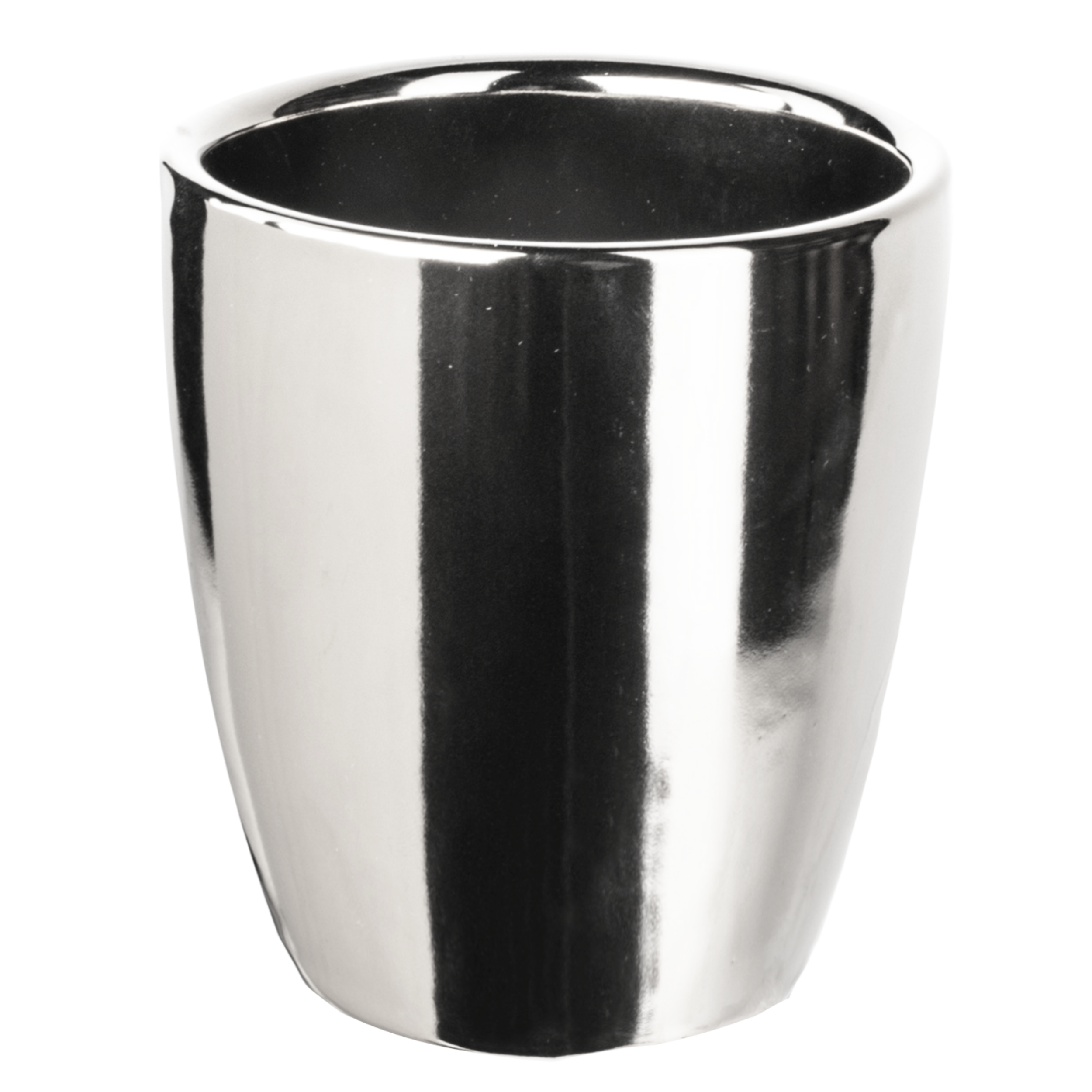 Osłonka doniczki ceramiczna Lome 30cm srebrna DHG