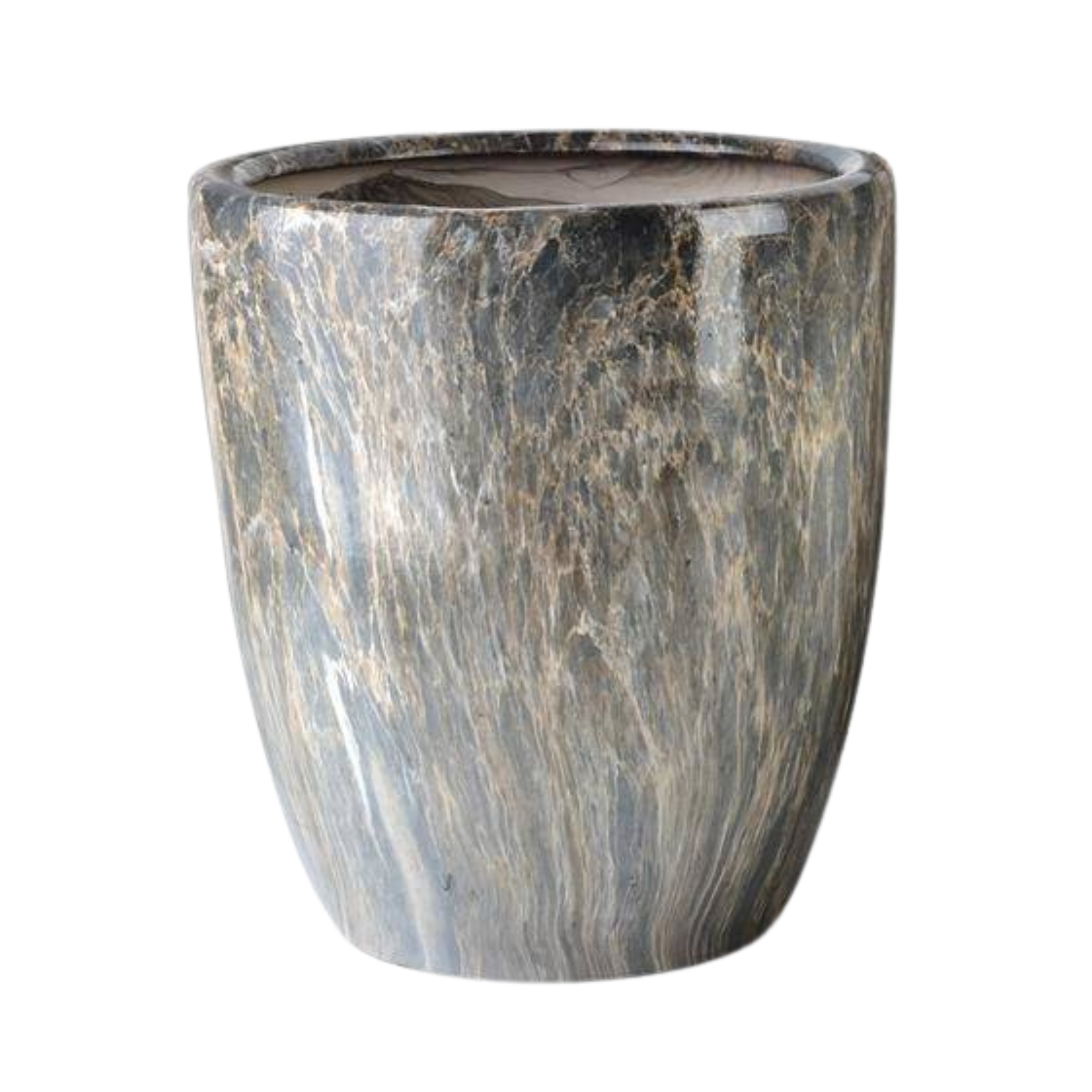 Osłonka doniczki ceramiczna Lome 20cm szary marmur DHG