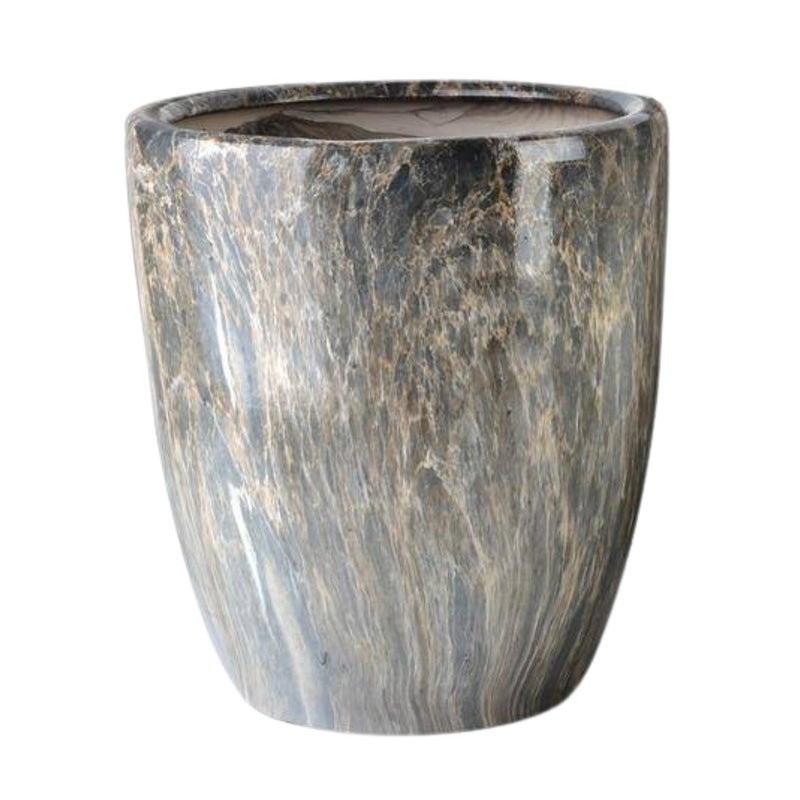 Osłonka doniczki ceramiczna Lome 25cm szary marmur DHG