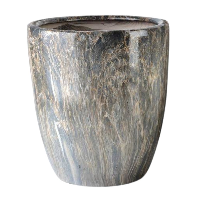 Osłonka doniczki ceramiczna Lome 30cm szary marmur DHG