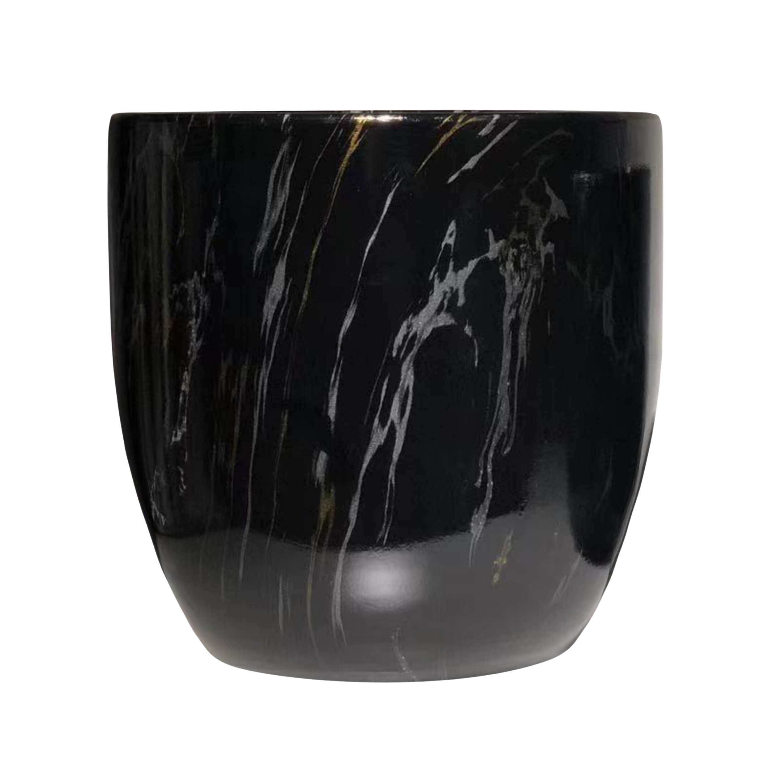 Osłonka doniczki ceramiczna Lome 20cm czarna DHG