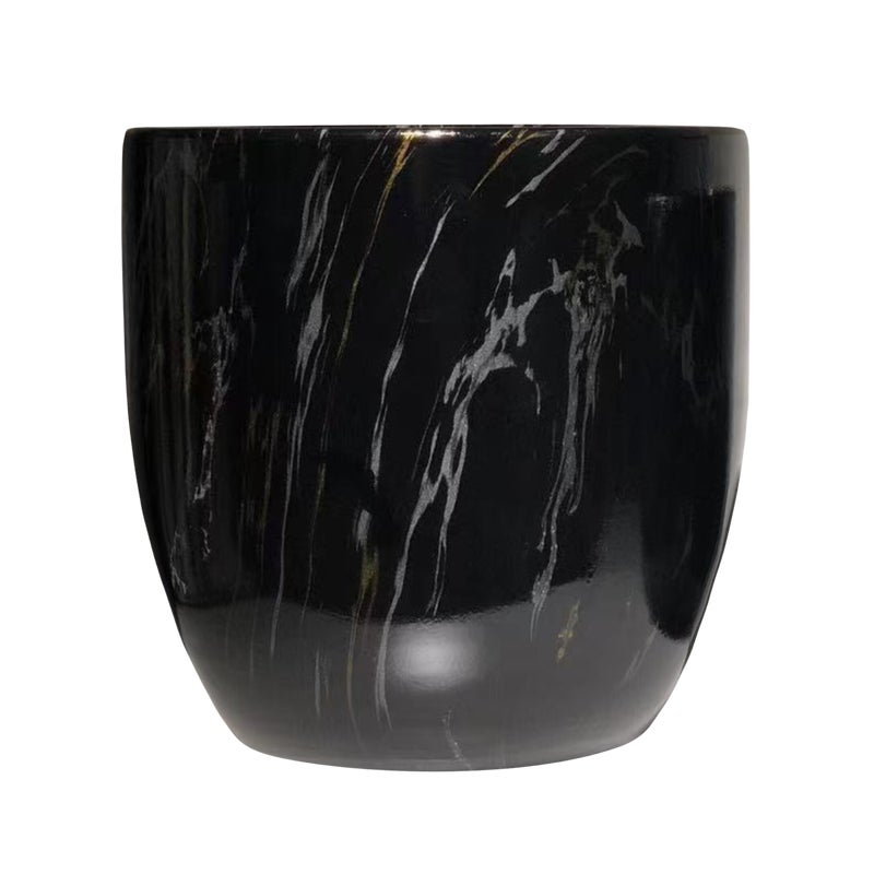 Osłonka doniczki ceramiczna Lome 20cm czarna DHG