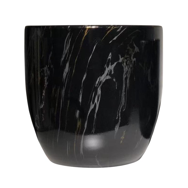 Osłonka doniczki ceramiczna Lome 25cm czarna DHG