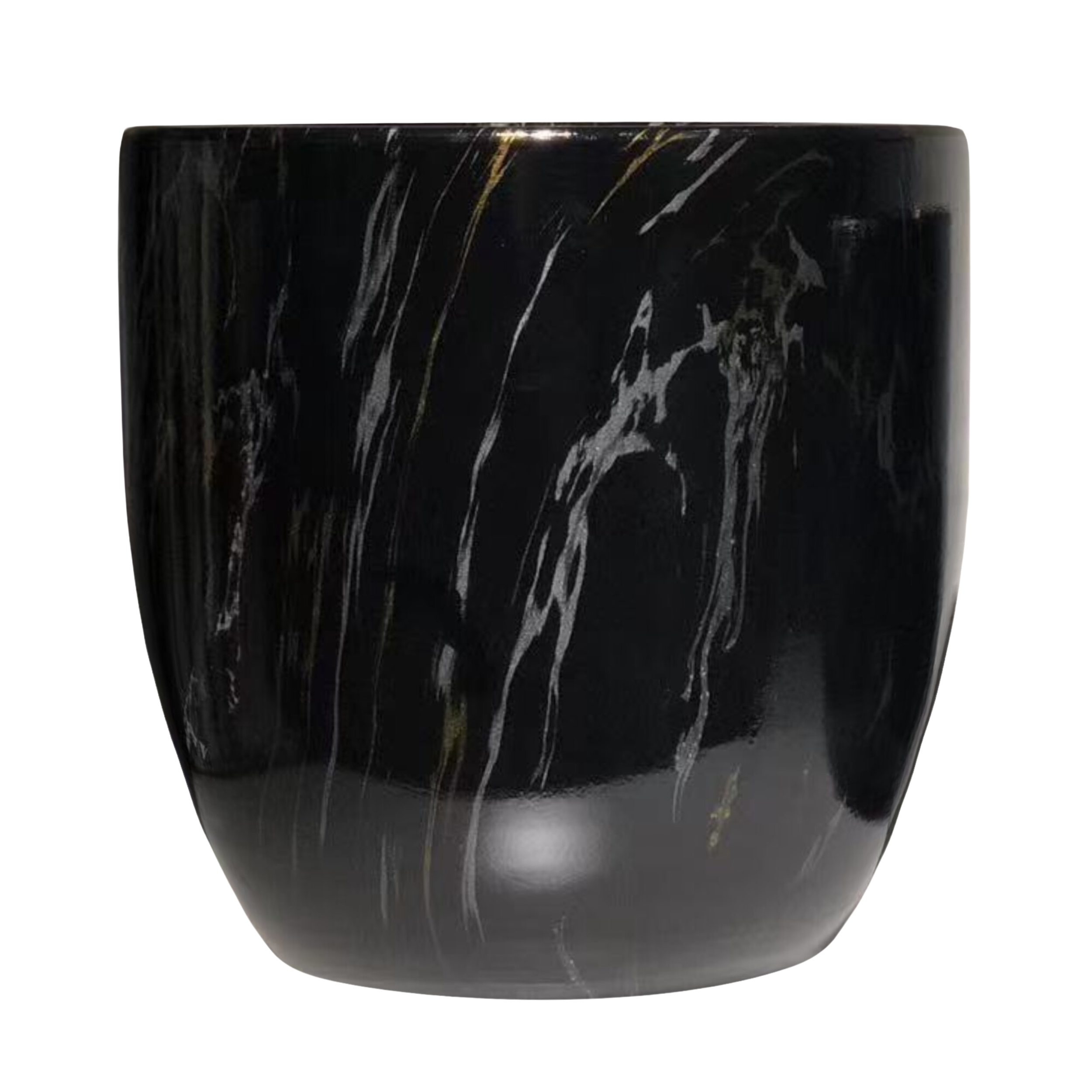 Osłonka doniczki ceramiczna Lome 30cm czarna DHG