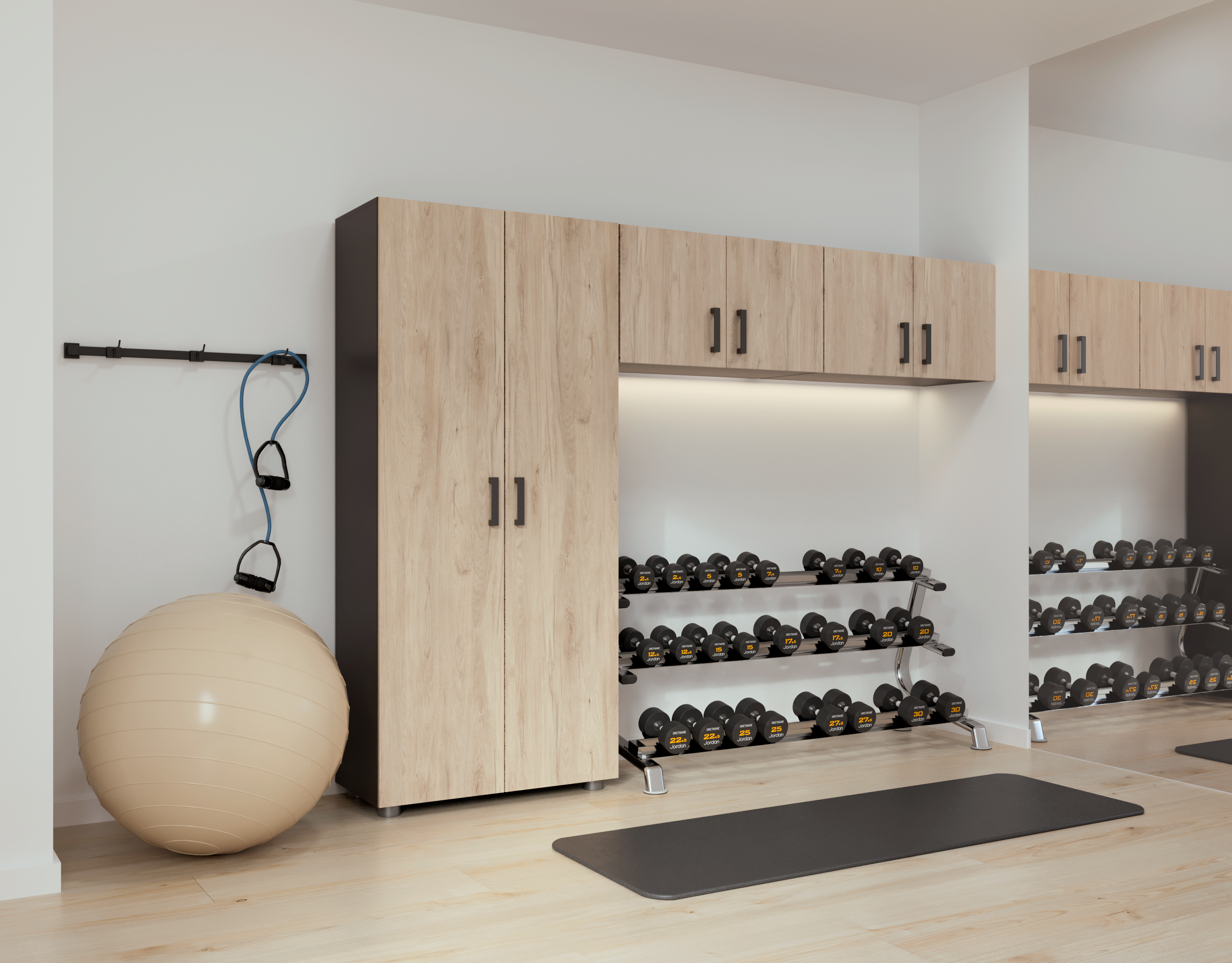 Armario alto despensero roble, 180x79x42 cm con 2 puertas - 4