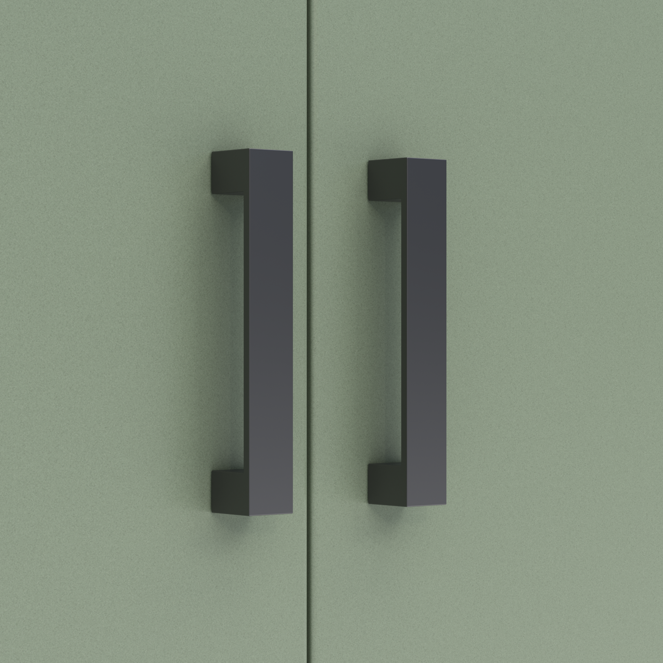 Armario alto despensero verde, 180x120x40 cm con 3 puertas - 7