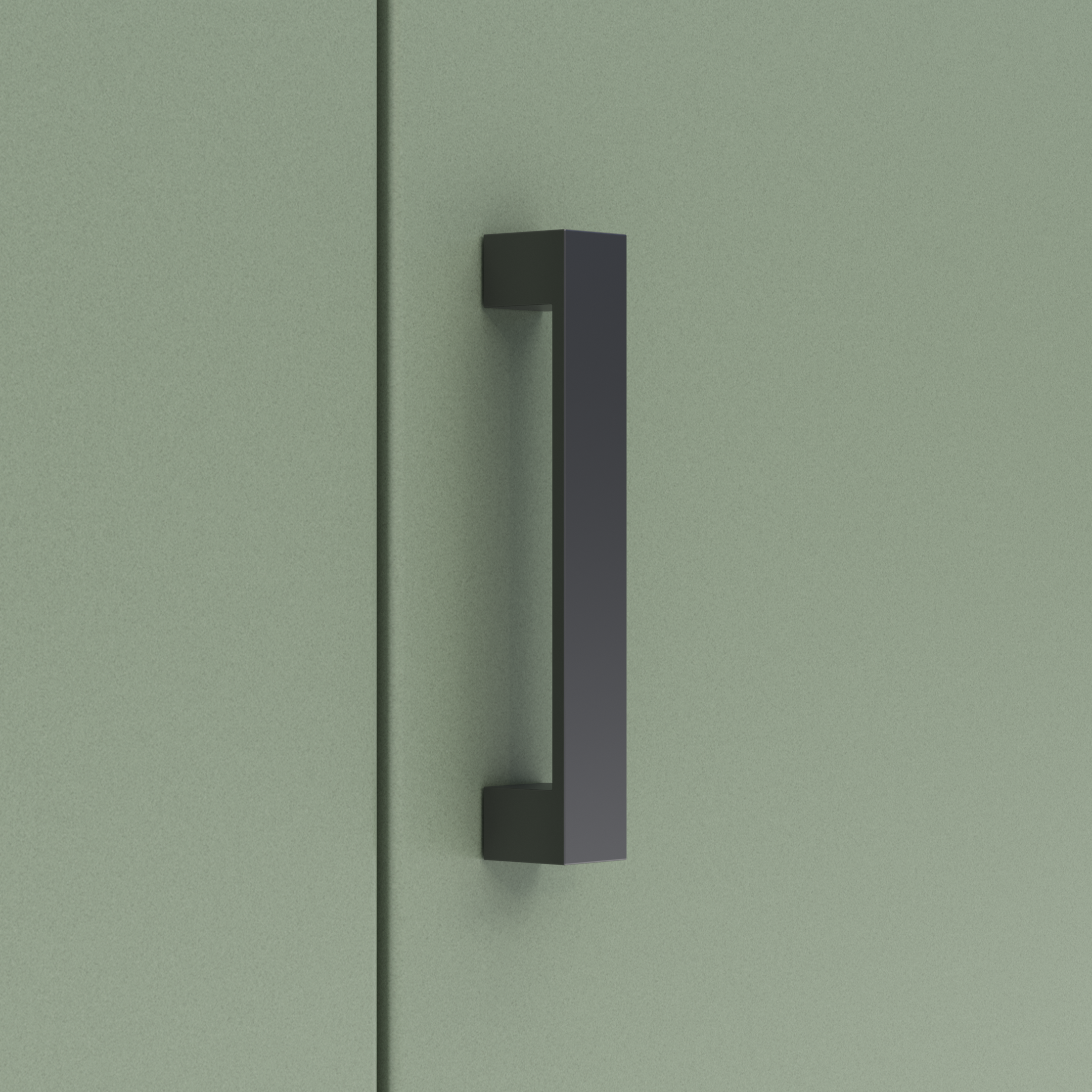 Armario alto despensero verde, 180x120x40 cm con 3 puertas - 6