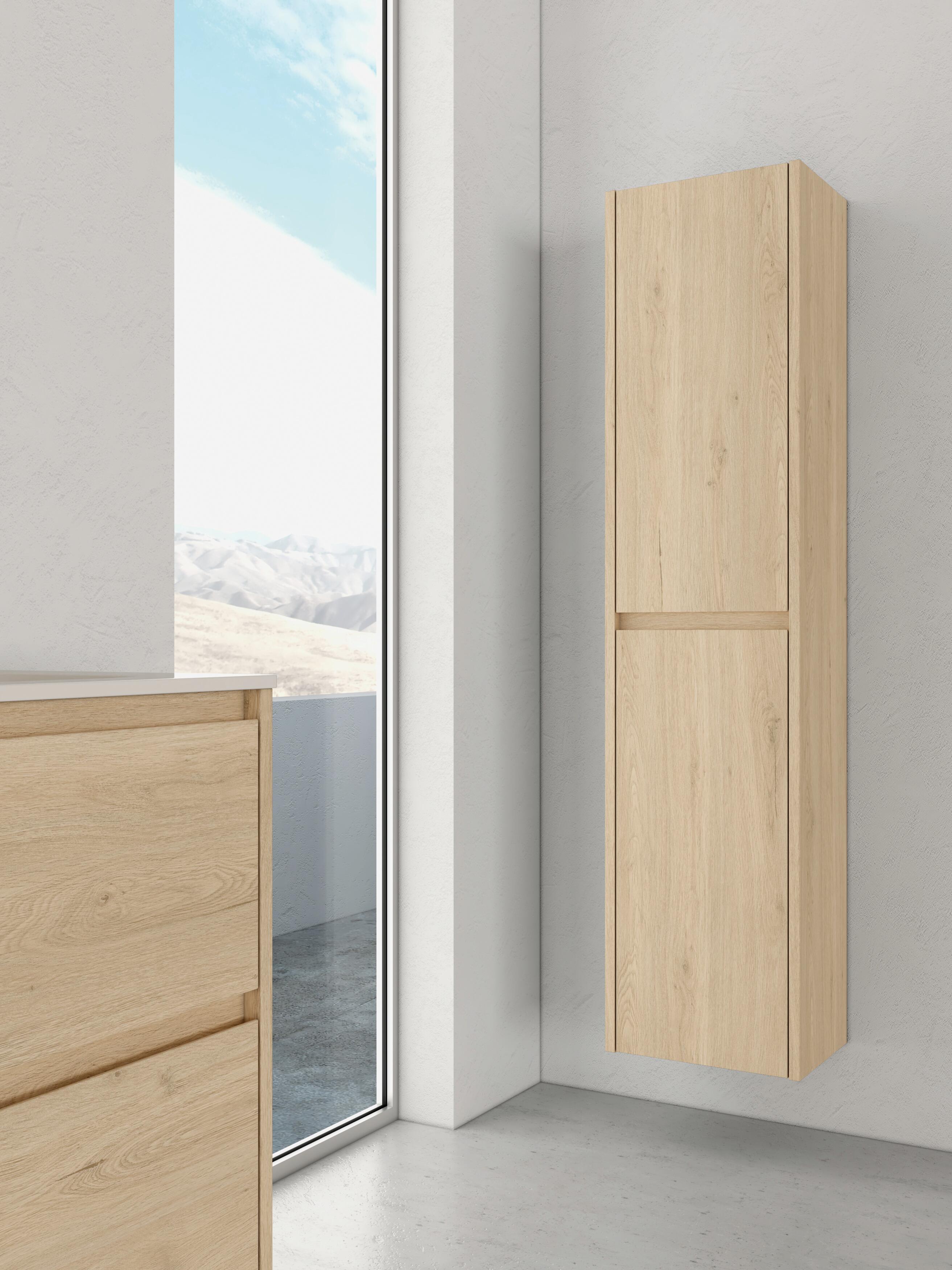 Columna de baño Moon roble natural 150x35x26 cm - 2