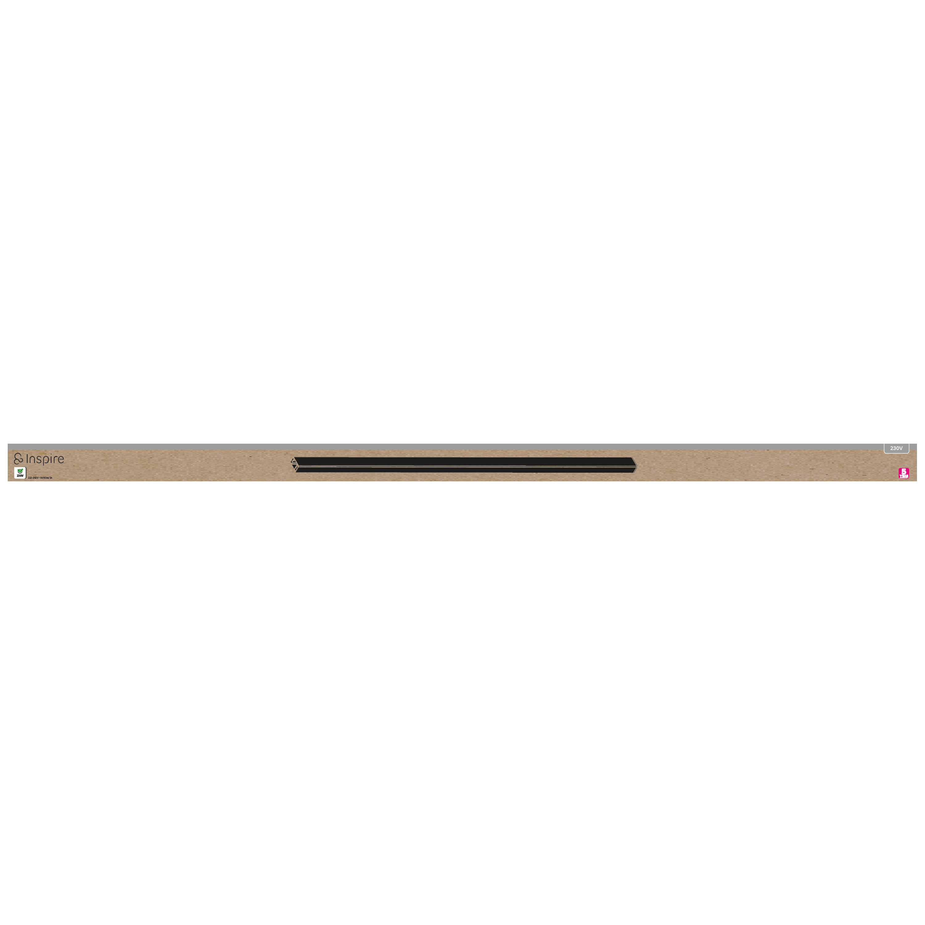 Extension pour rail, noir, L.90cm, INSPIRE - 2