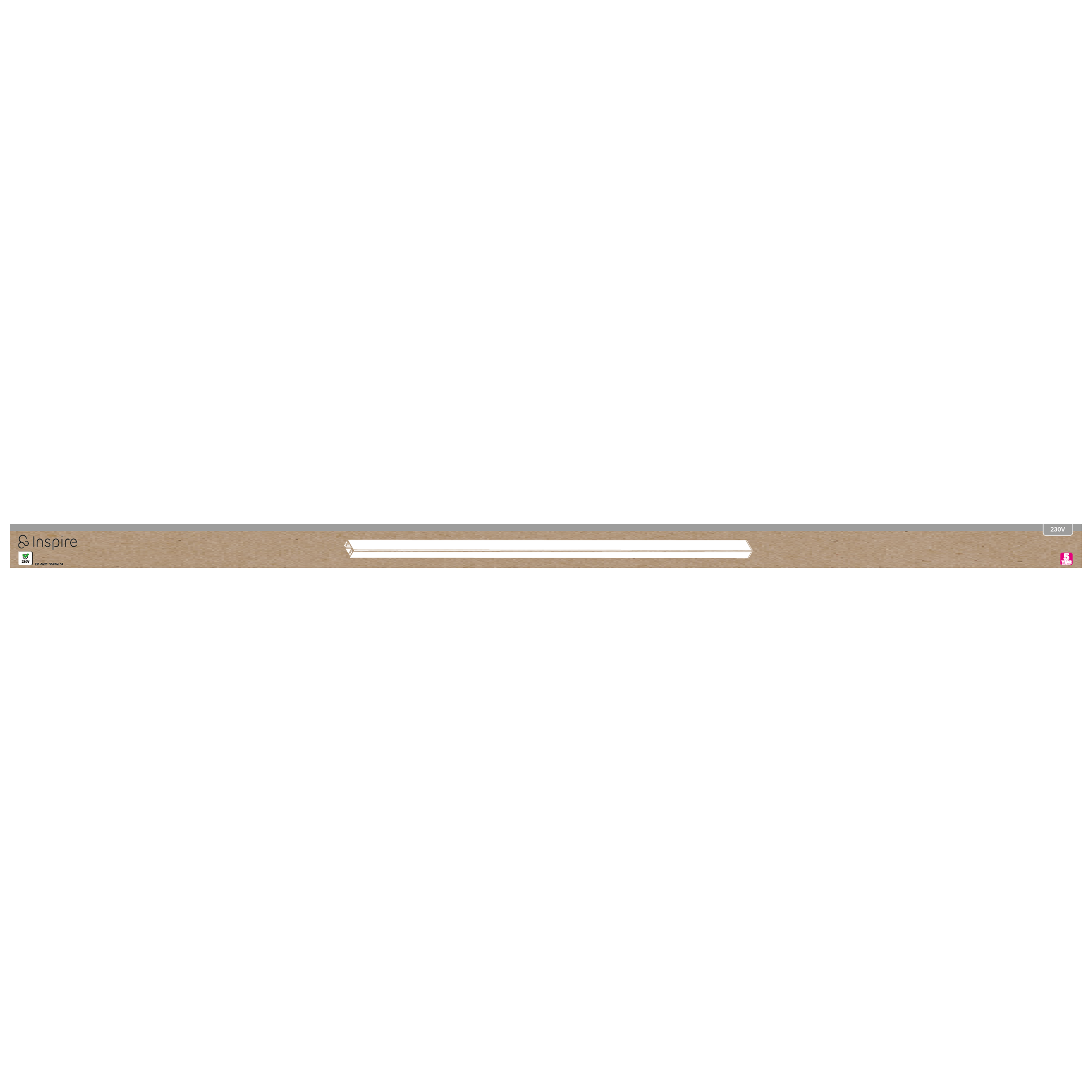Extension pour rail, blanc, L.90cm, INSPIRE - 3