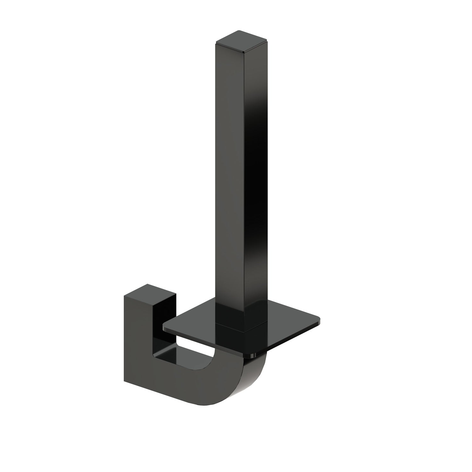Portarrollo wc aldana negro brillante 8.5x15 cm