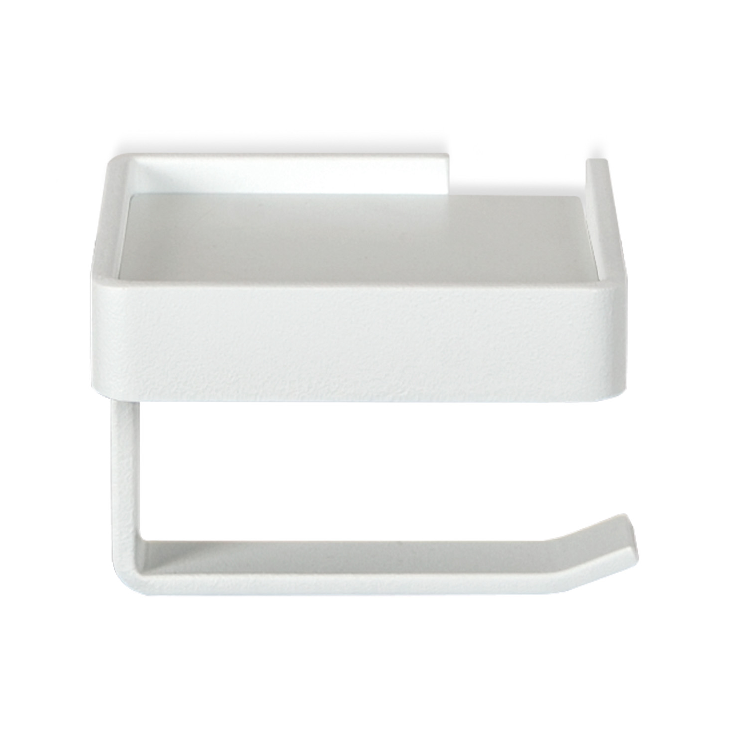Portarrollo wc roterdam blanco cromado 11x8 cm