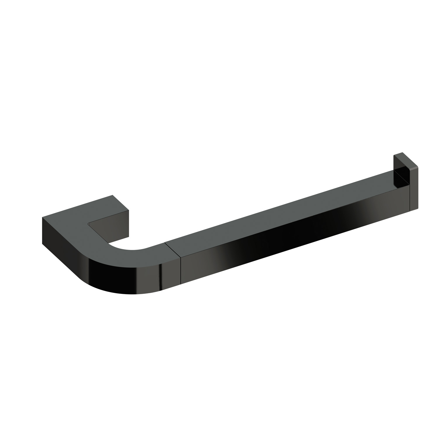 Portarrollo wc aldana negro brillante 15.5x6.5 cm
