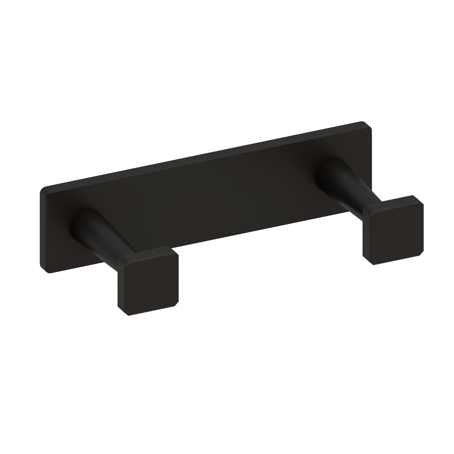 Percha/perchero hotels acero negro con 2 ganchos