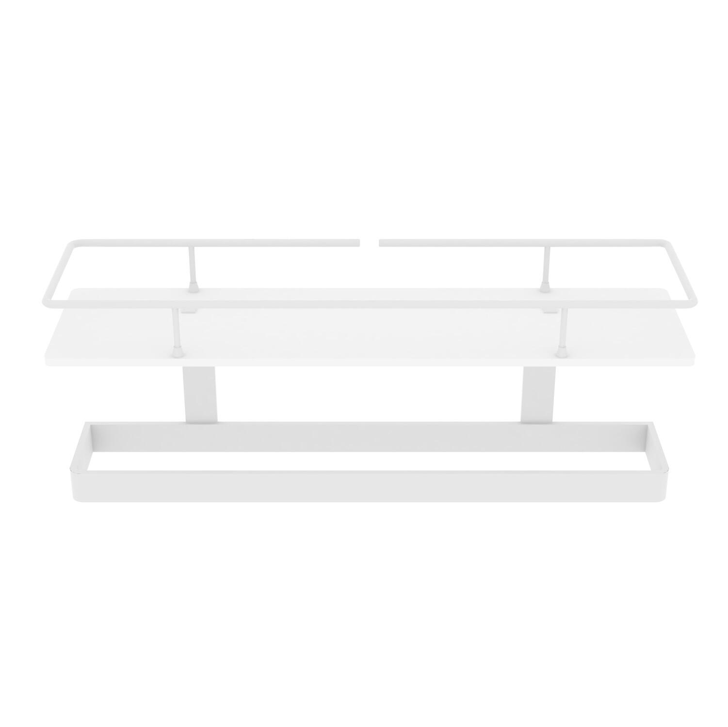 Estante para el baño de acero blanco roterdam 45x12x17.5cm