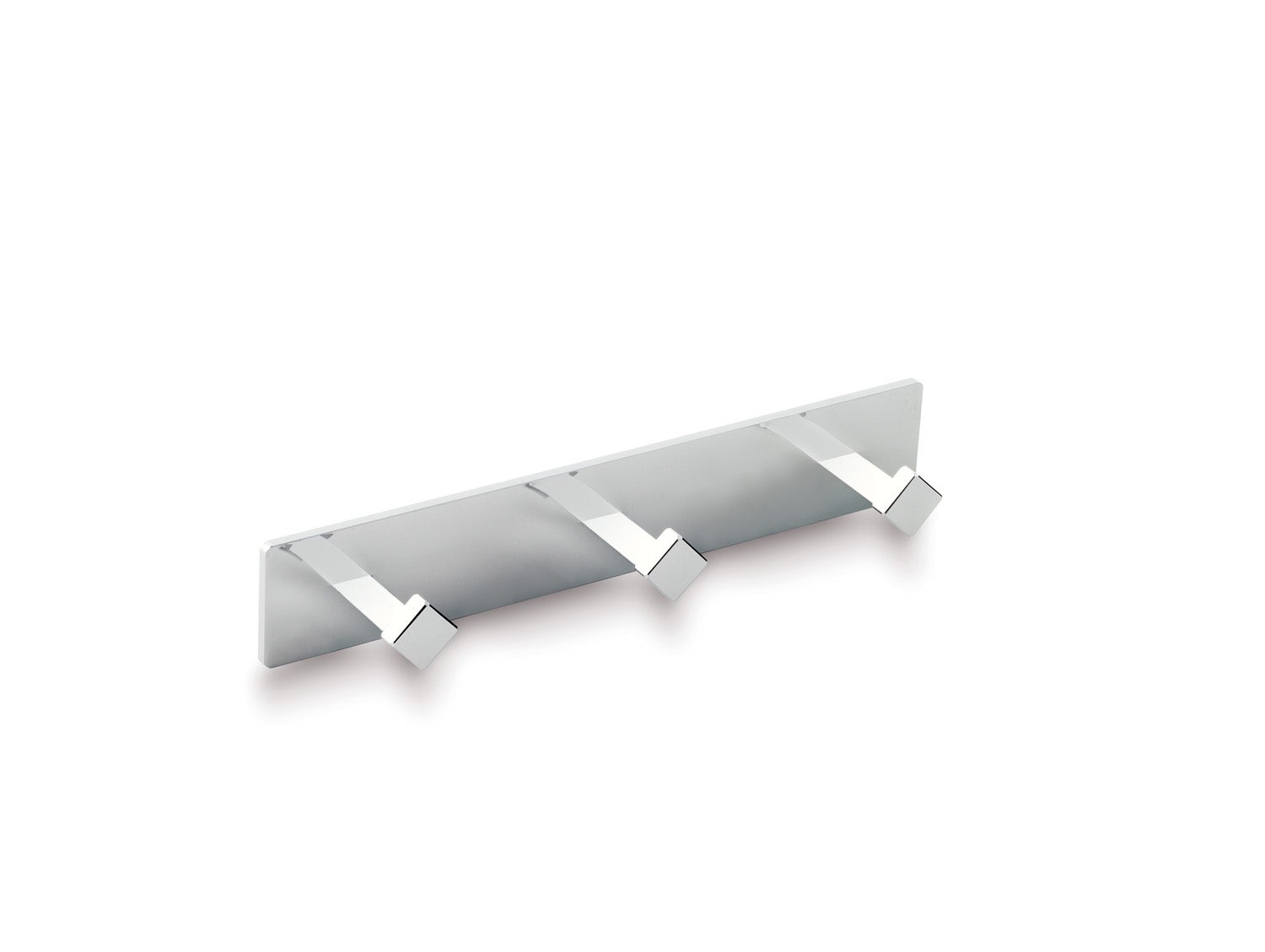 Perchero de pared hotels acero blanco con 3 ganchos