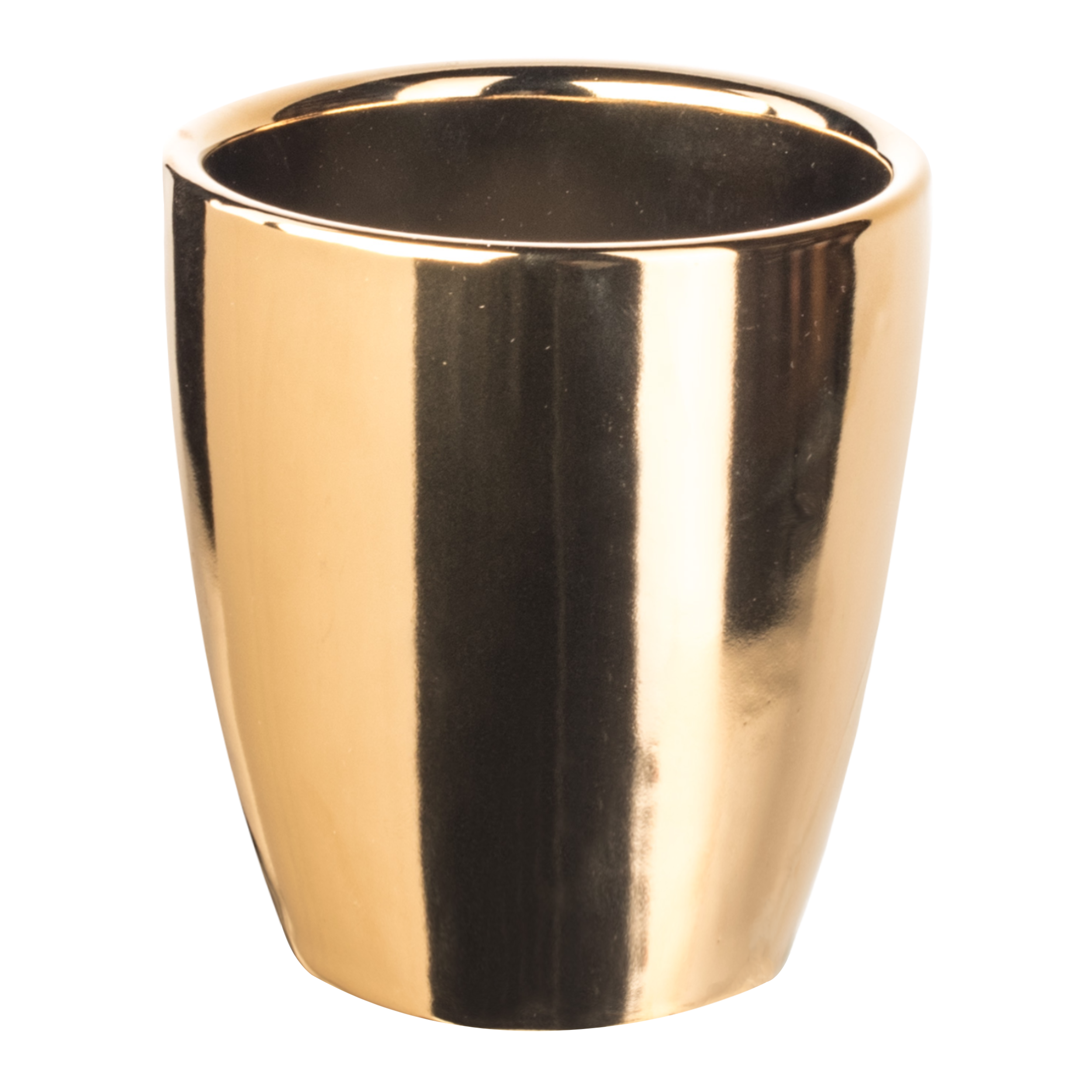 Osłonka doniczki ceramiczna Lome 25cm złota DHG