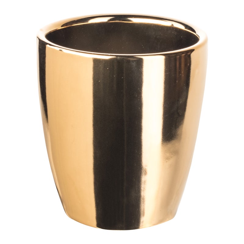 Osłonka doniczki ceramiczna Lome 25cm złota DHG