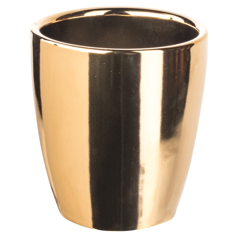 Osłonka doniczki ceramiczna Lome 30cm złota DHG