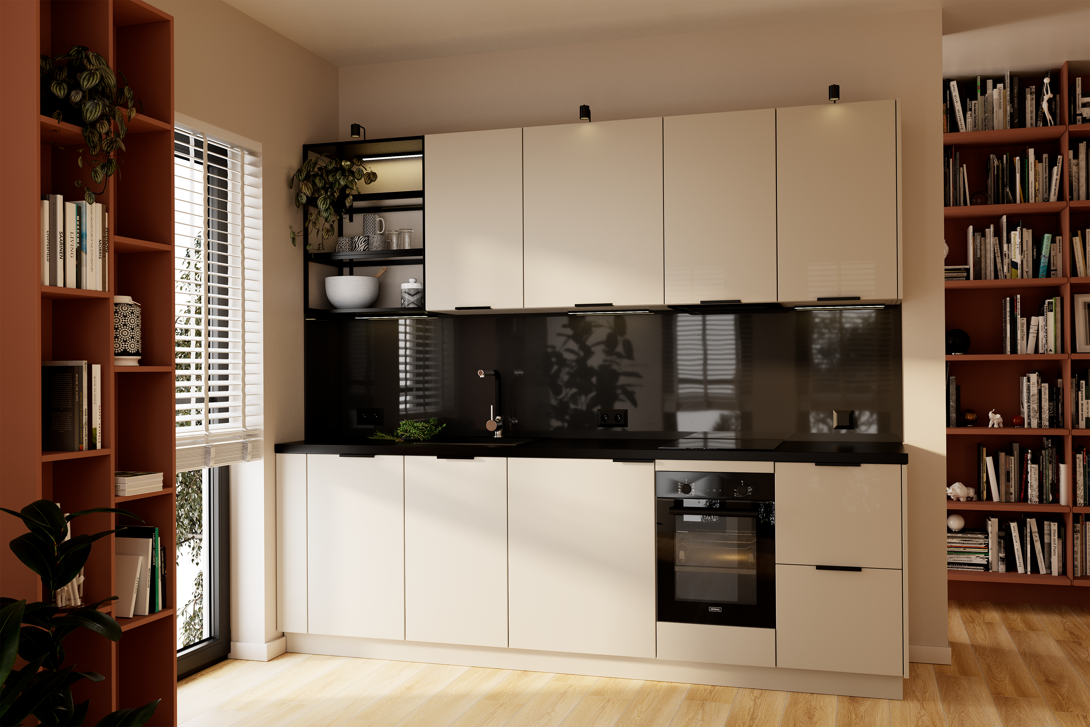 Blat kuchenny laminowany czarny matowy 089L 62x305 cm - 2