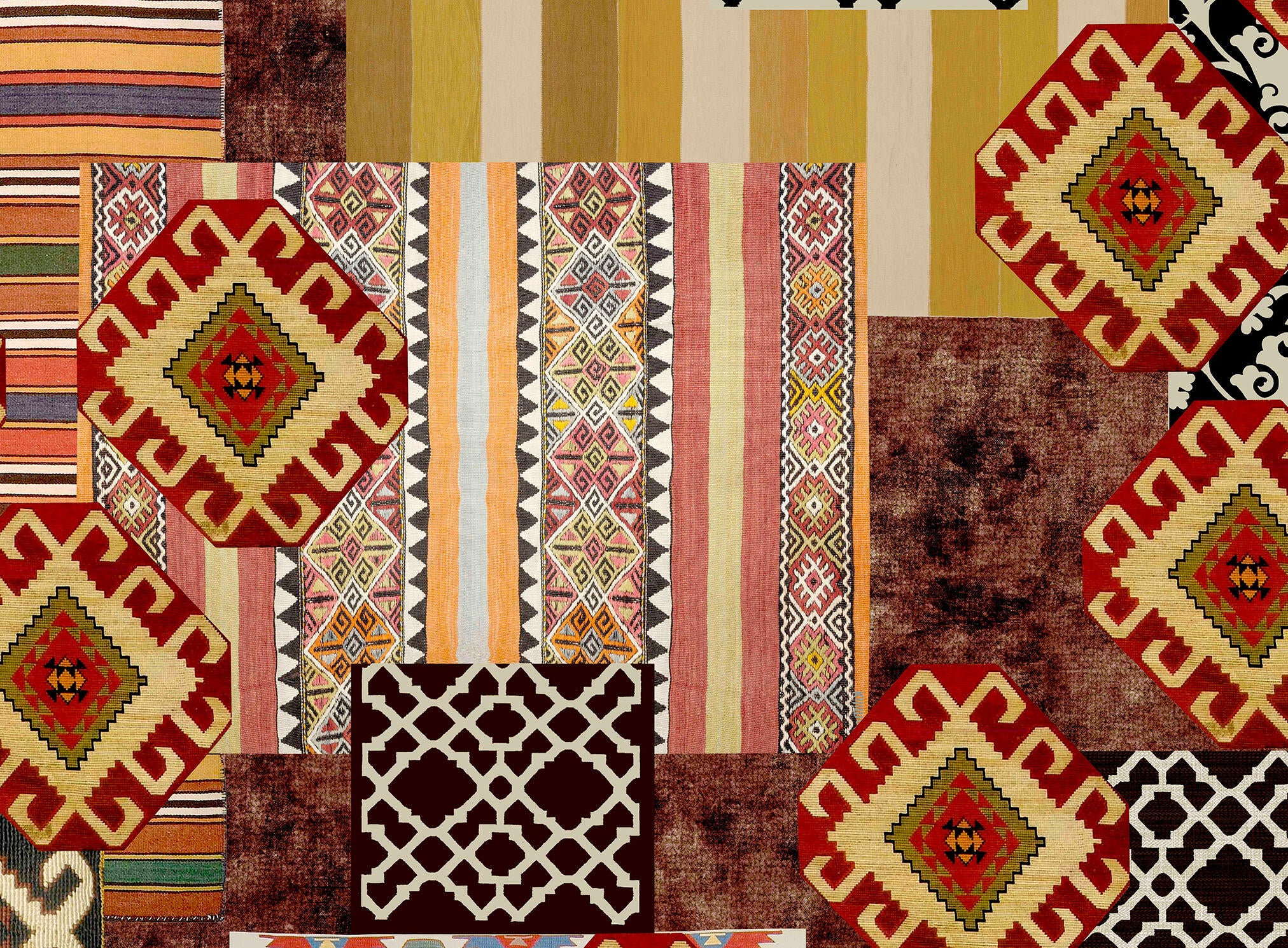 Alfombra vinílica de interior kilim 100x155 cm