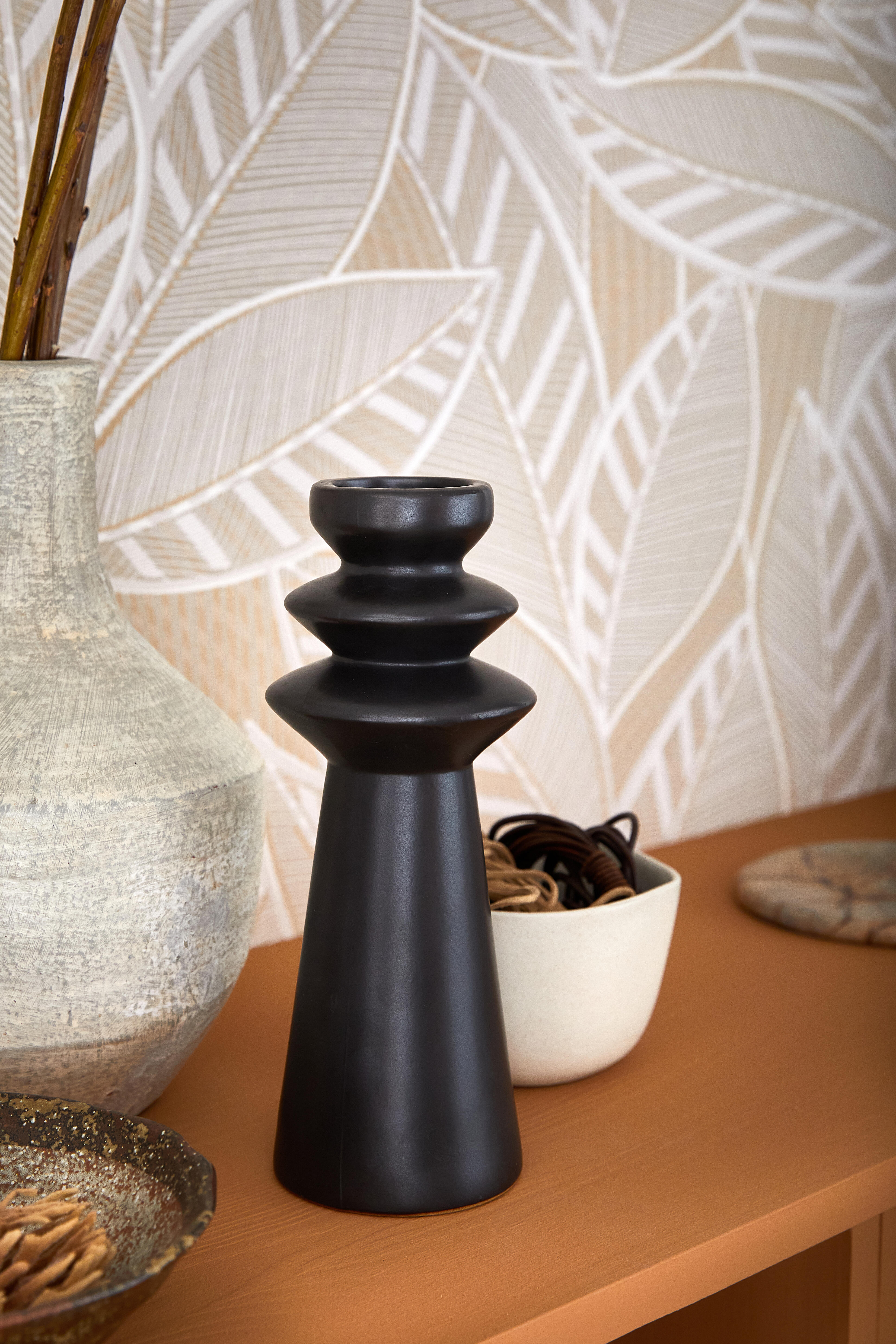 Papier peint intissé Feuilles Beige - 3