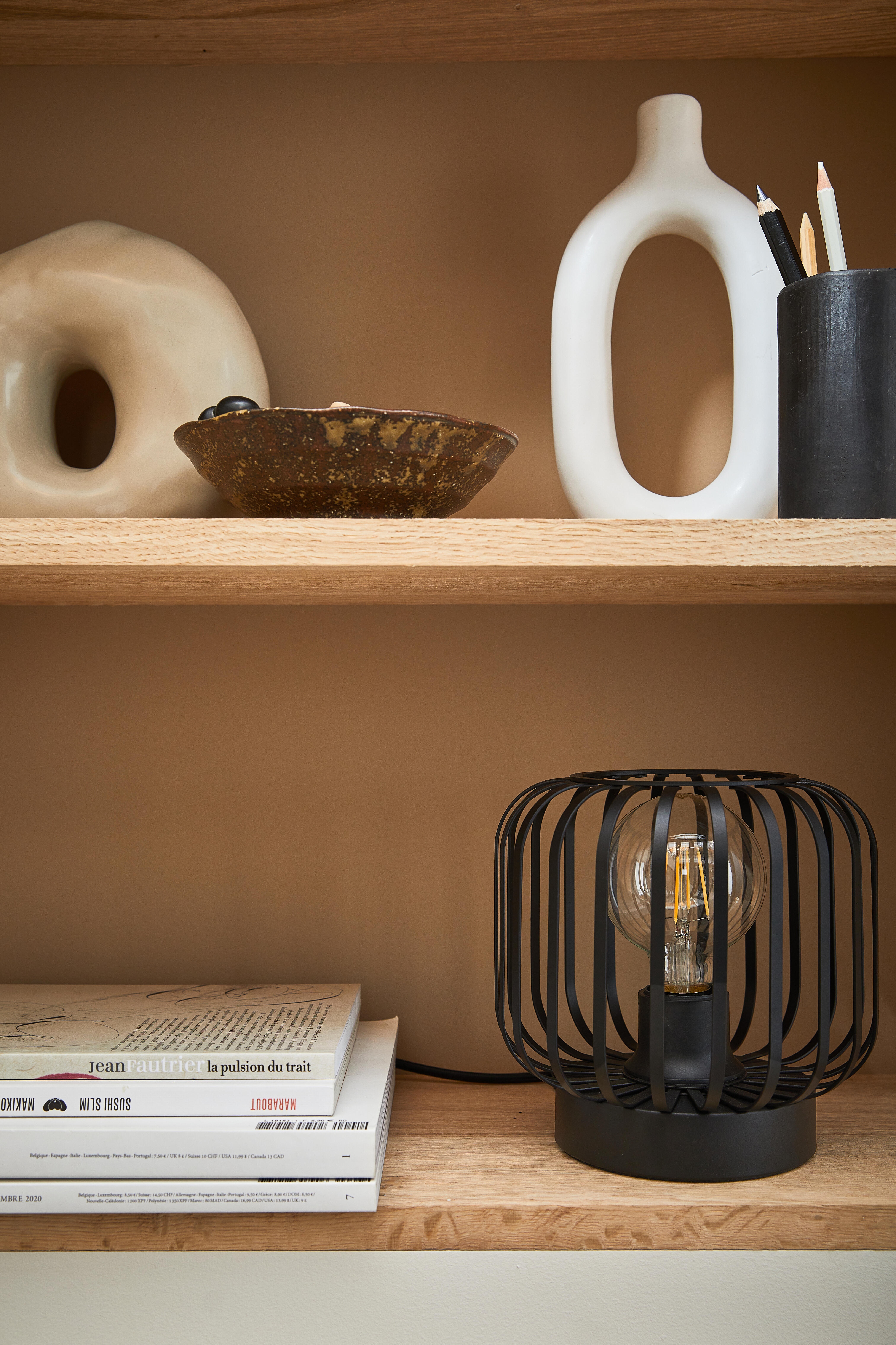 Lampe Pecan metal, pvc, noir, H.18.1 cm INSPIRE, E27 - 2