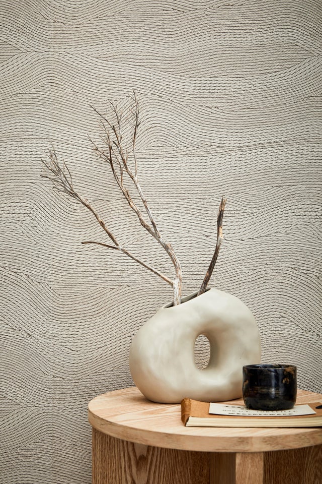 Vase forme organique Phos, marron l.22 x L.9,5 cm