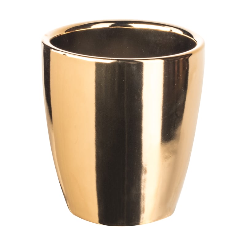 Osłonka doniczki ceramiczna Lome 20cm złota DHG